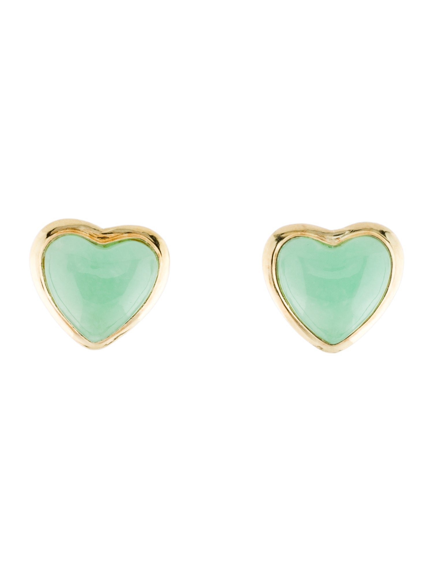 Earrings 14K Jadeite Stud