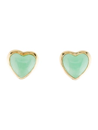 Earrings 14K Jadeite Stud Earrings