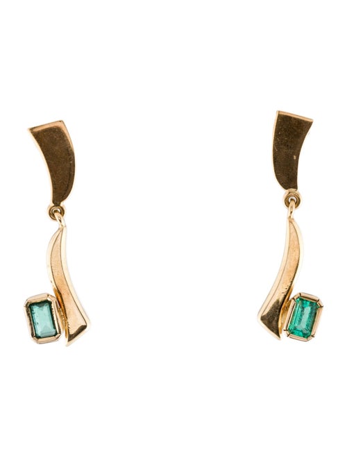 Earrings 18K Emerald Drop Earrings