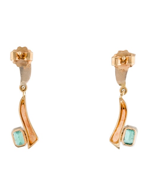 Earrings 18K Emerald Drop Earrings