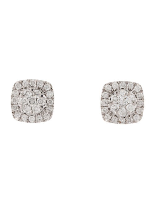 Earrings 10K Diamond Cluster Stud Earrings
