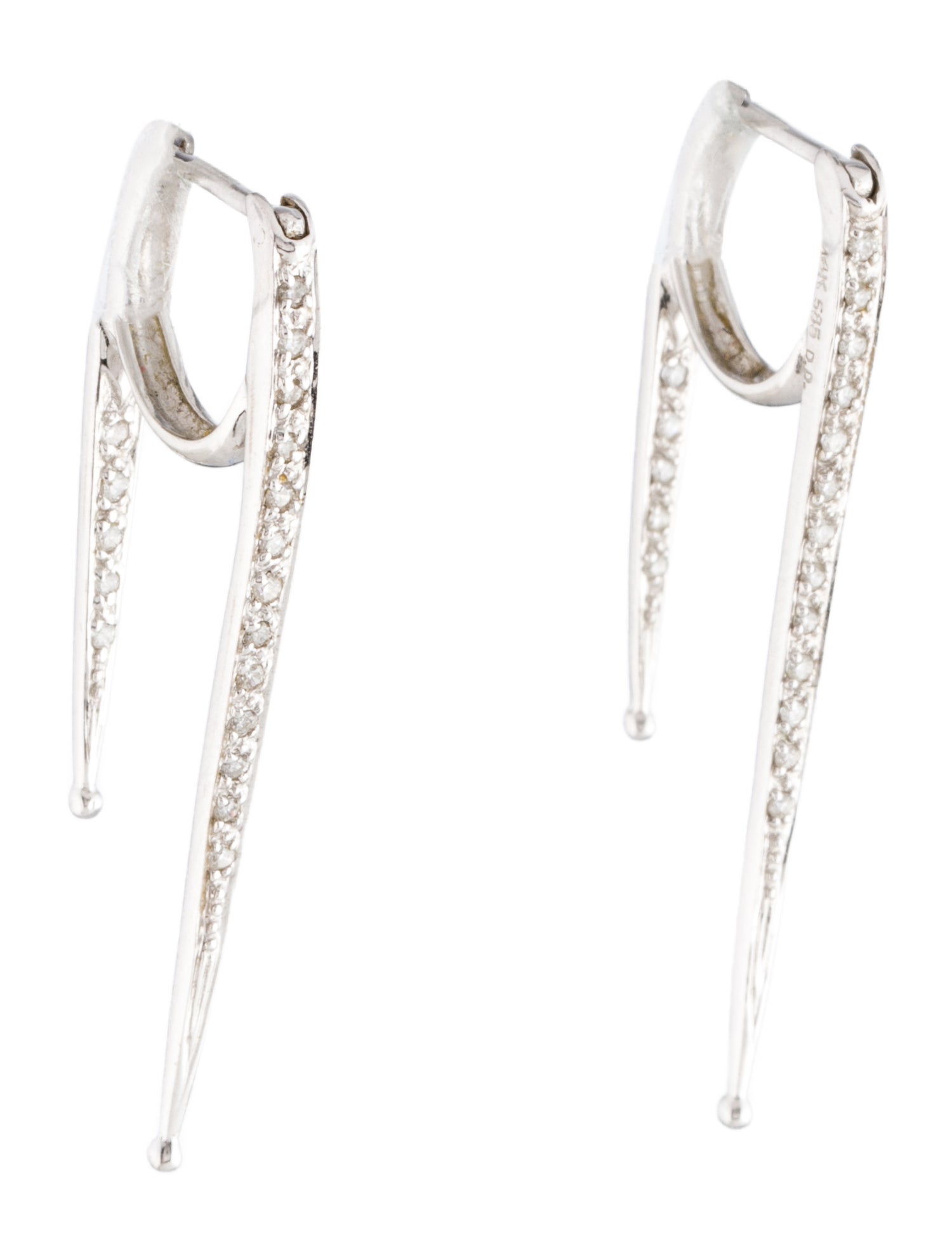 Earrings 14K Diamond Spike Drop Earrings