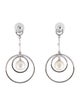 Earrings 18K Pearl & Diamond Drop Earrings