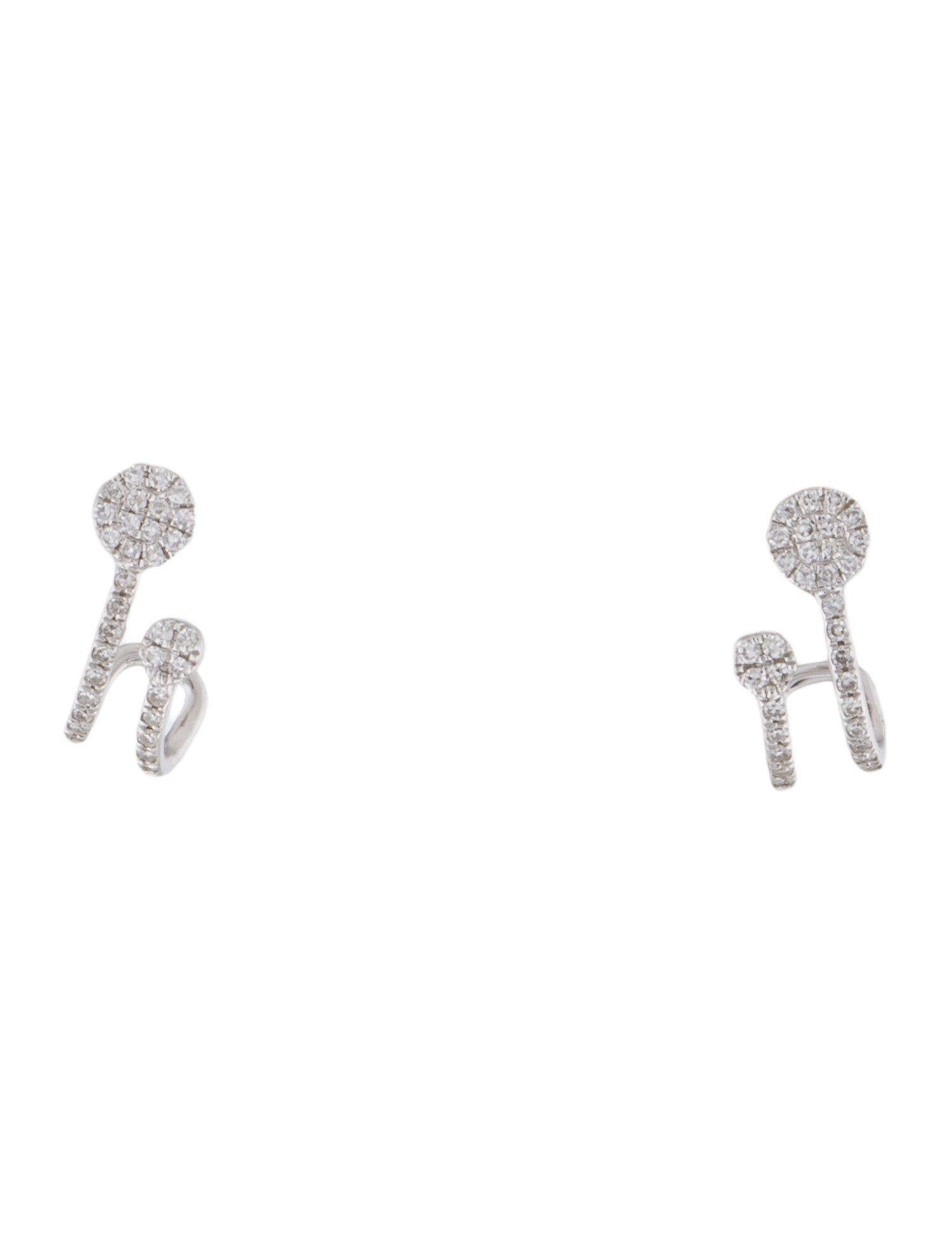 Earrings 14K Diamond Pave Huggie