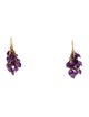 Earrings 18K Amethyst Cluster Drop Earrings