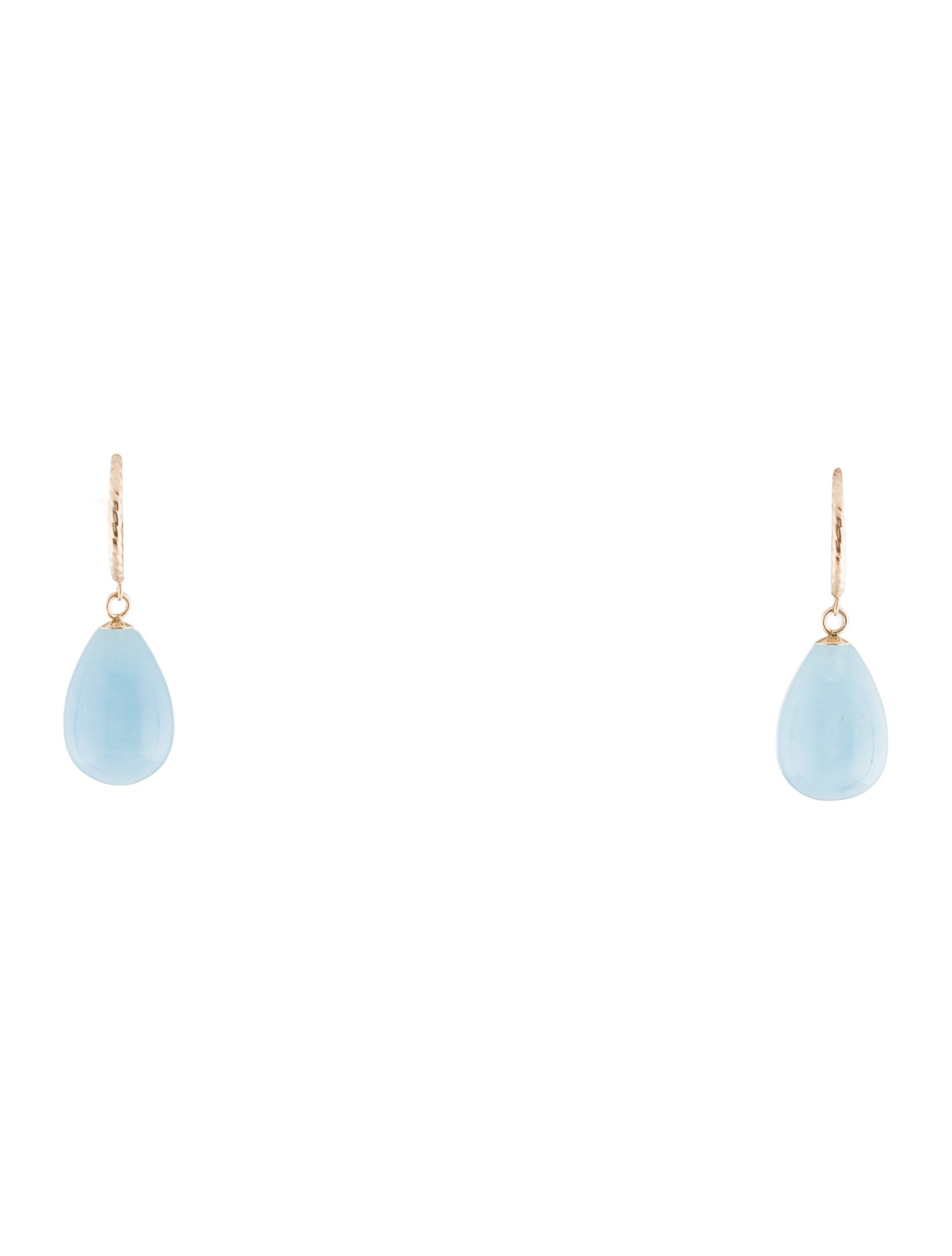 Earrings 14K Aquamarine Drop