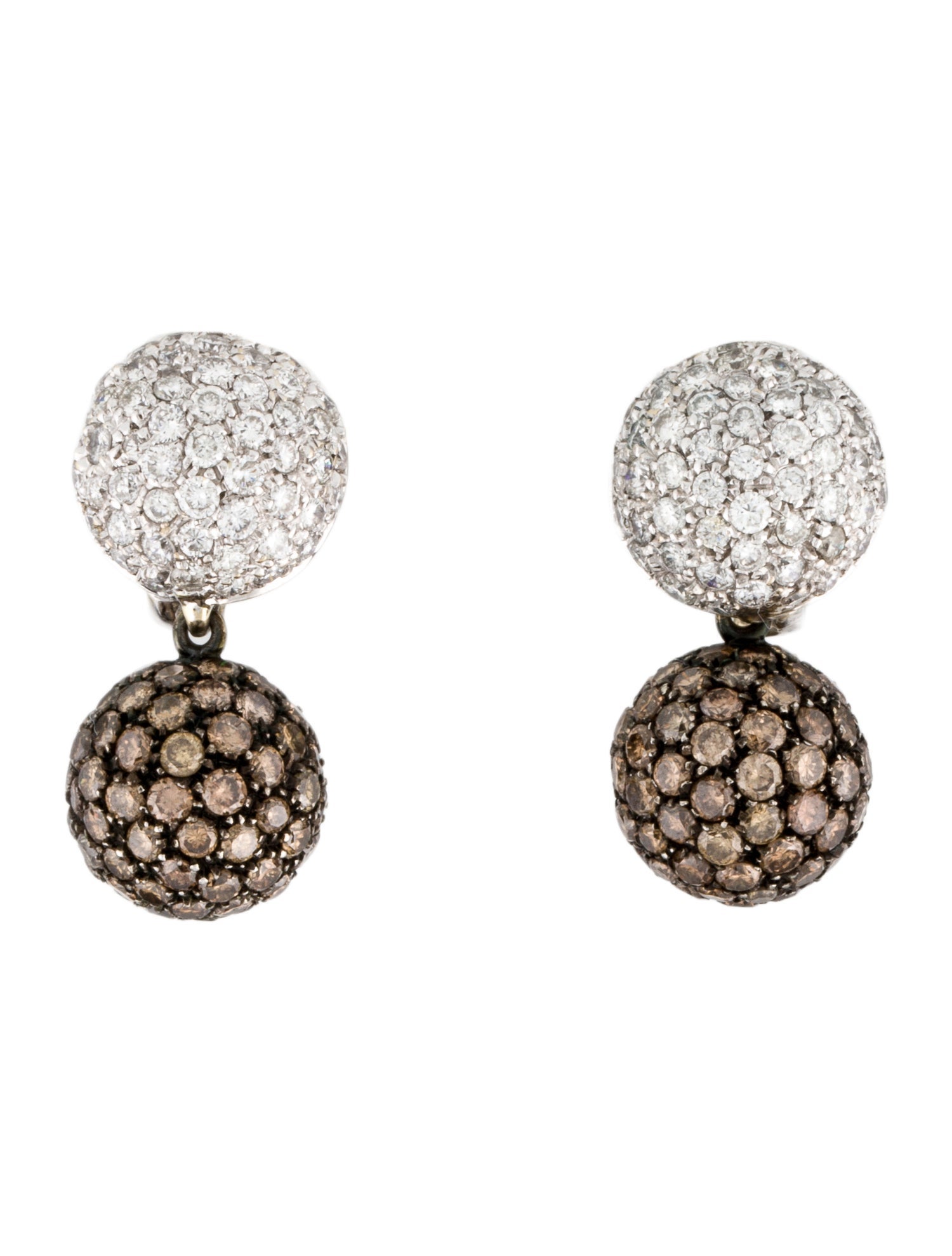 Earrings 18K 7.30ctw Diamond Drop