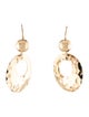Earrings 14K Hammered Circle Drop Earrings