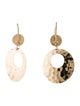 Earrings 14K Hammered Circle Drop Earrings