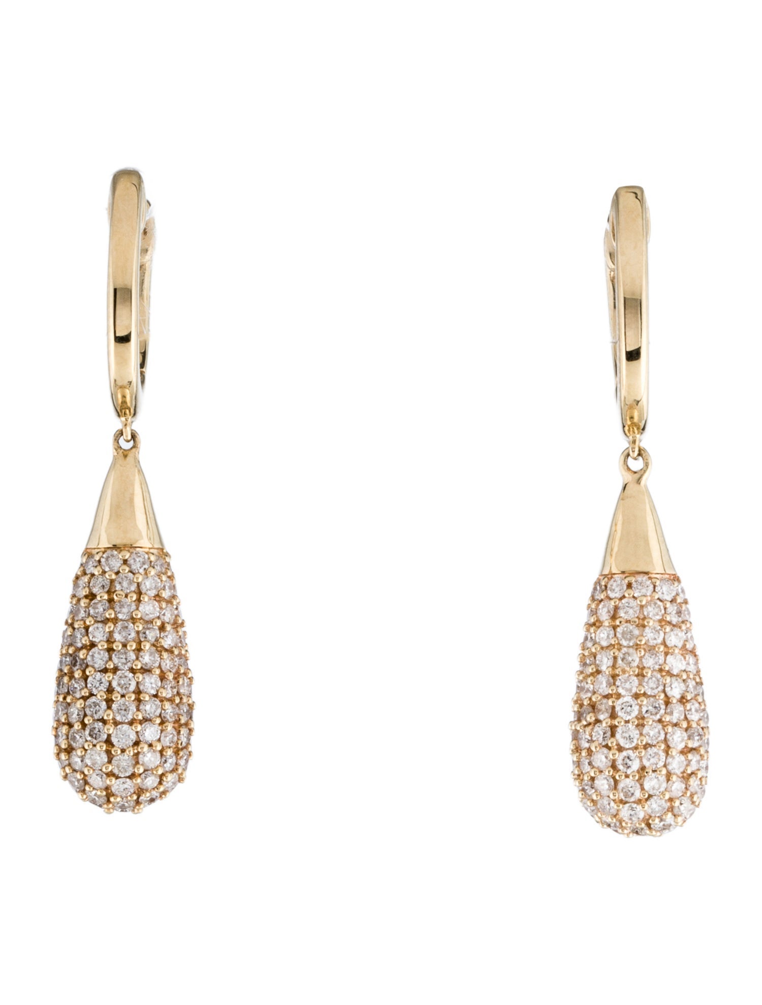 Earrings 14K Diamond Drop Earrings