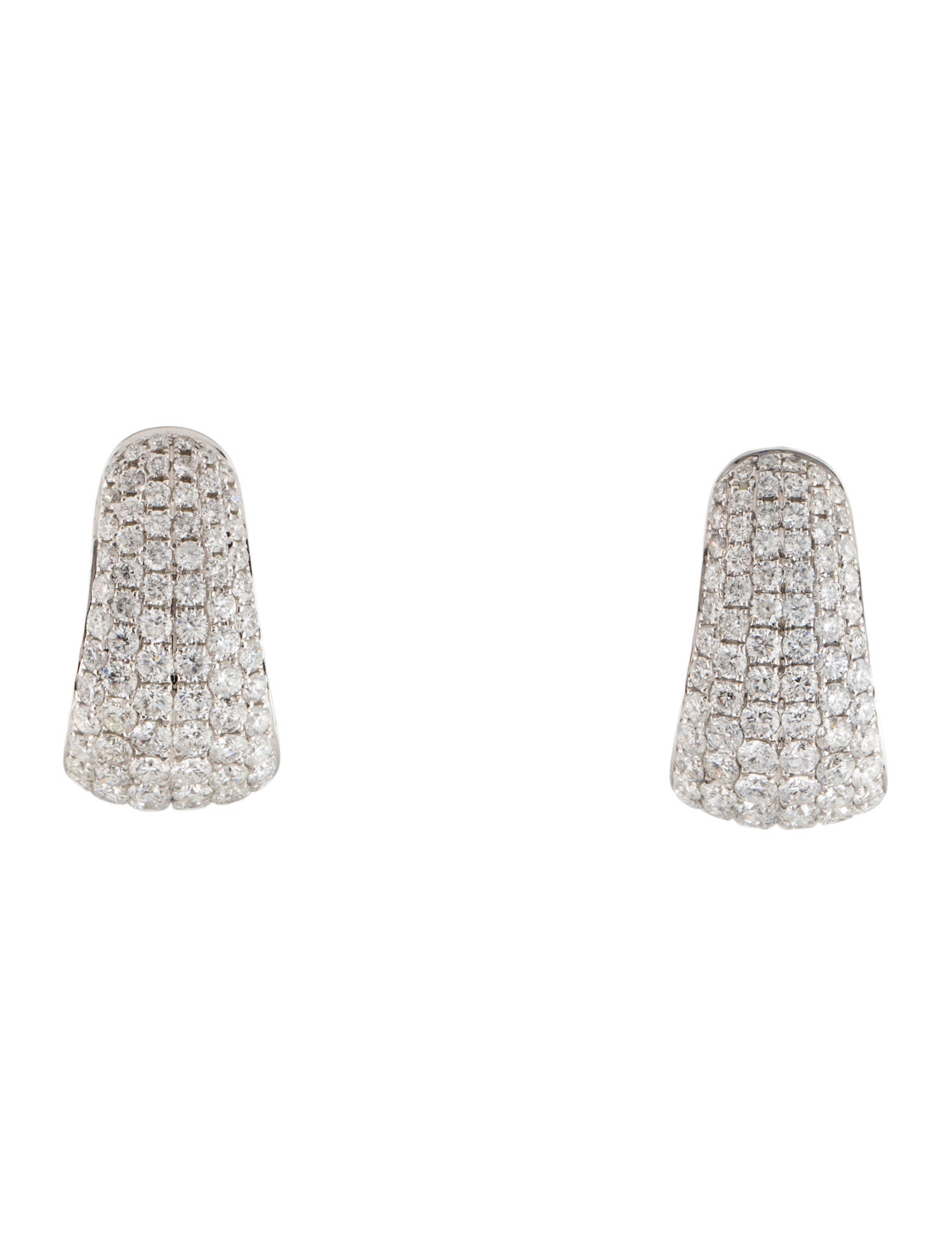 Earrings 14K 3.50 ctw Diamond Hoop Drop