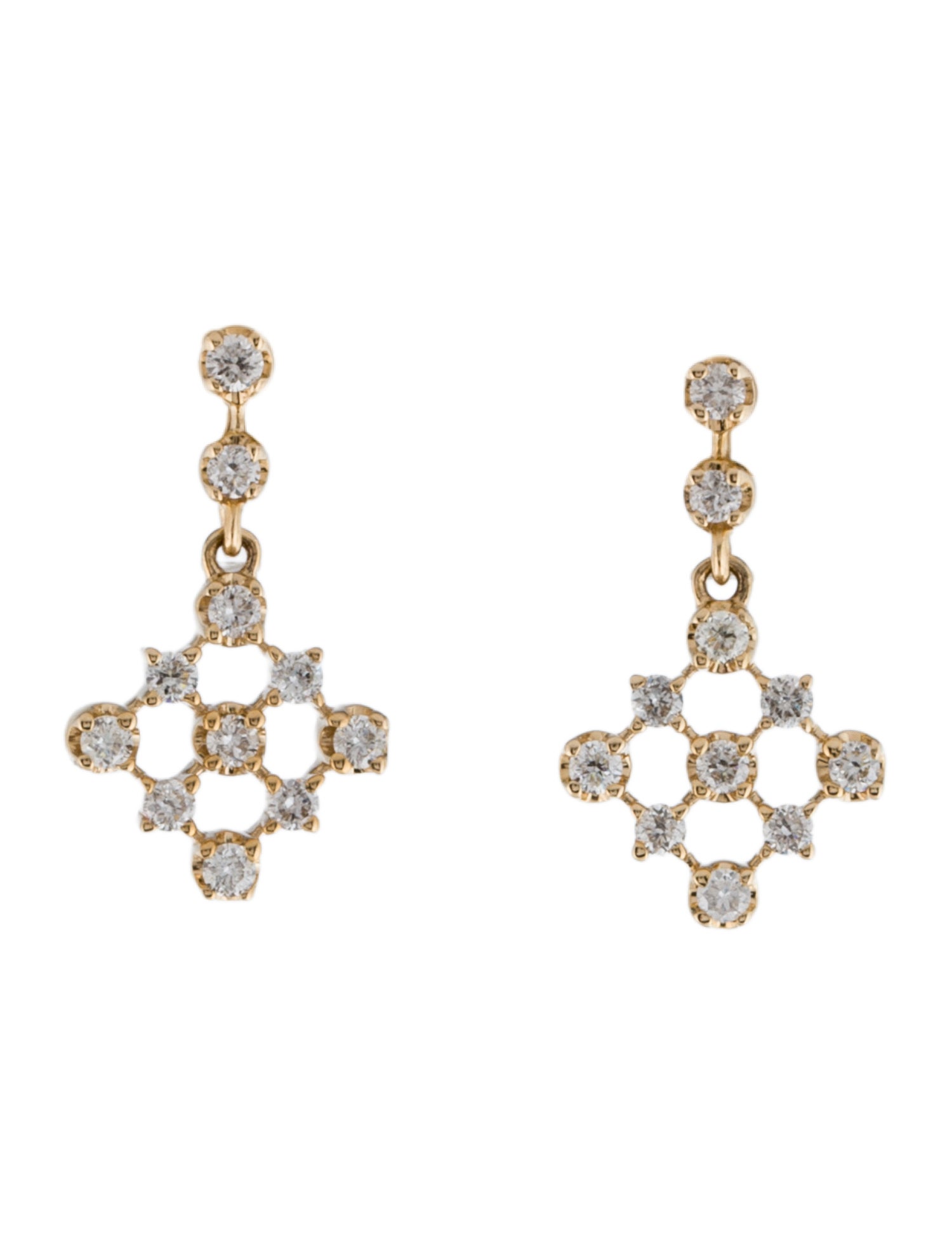 Earrings 14K Diamond Drop