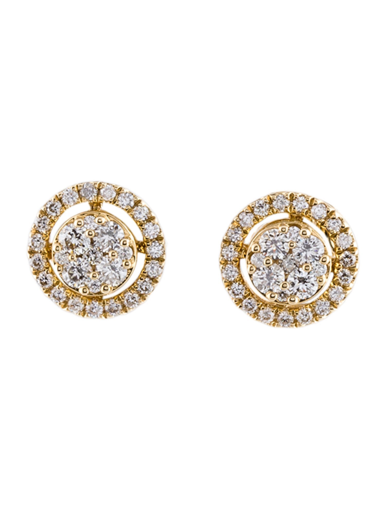 Earrings 14K Diamond Halo Stud