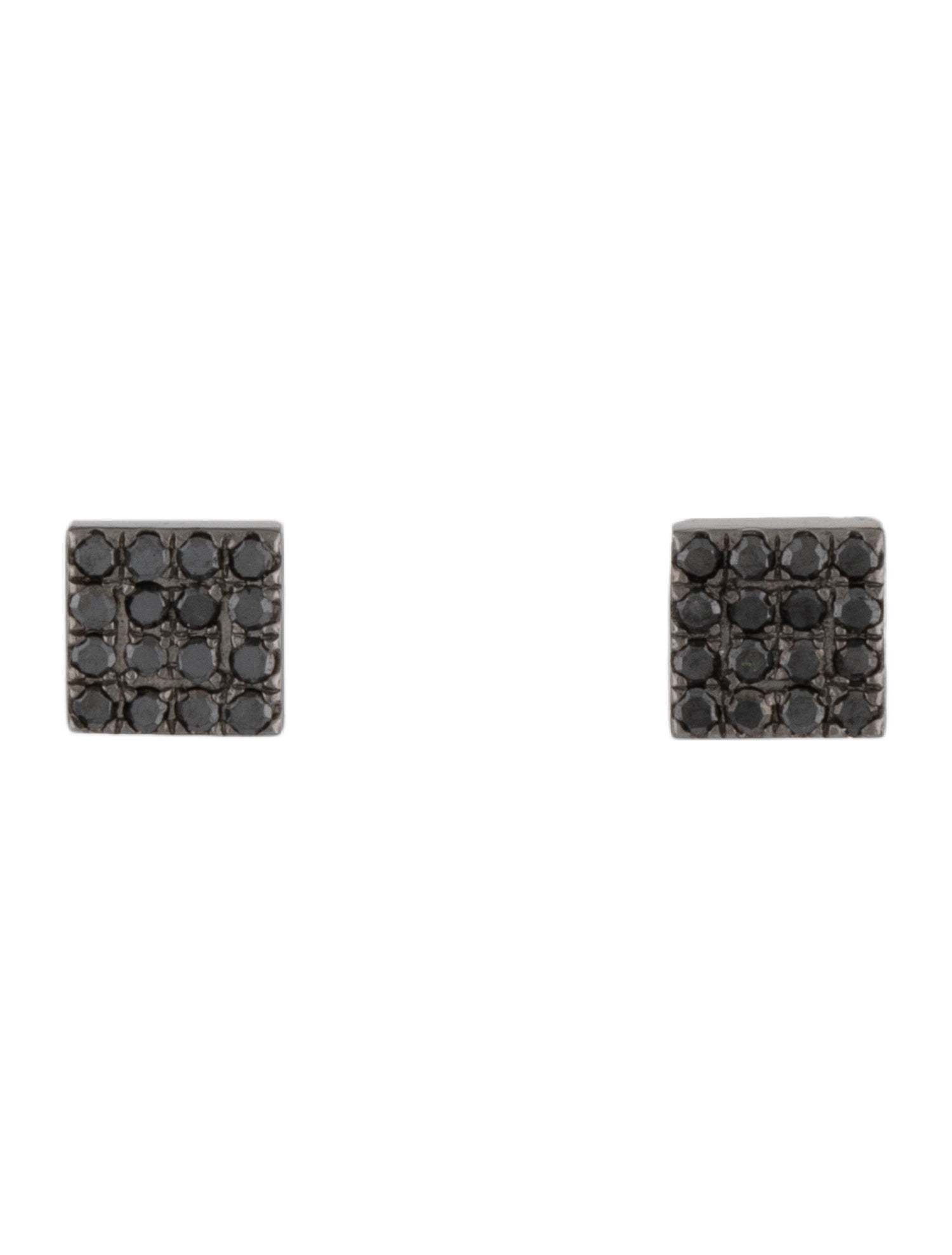Earrings 14K Diamond Square Stud