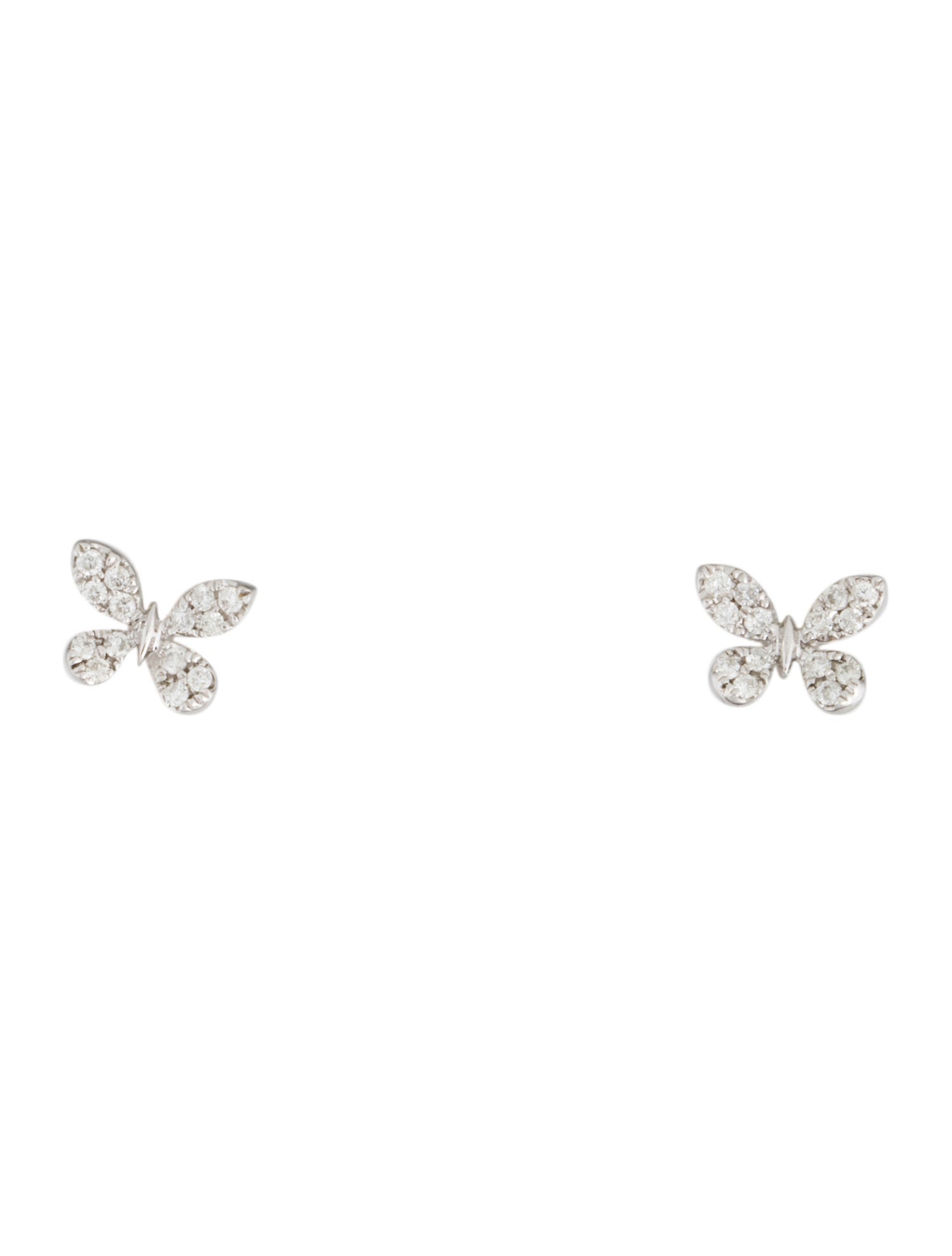 Earrings 14K Diamond Butterfly Stud