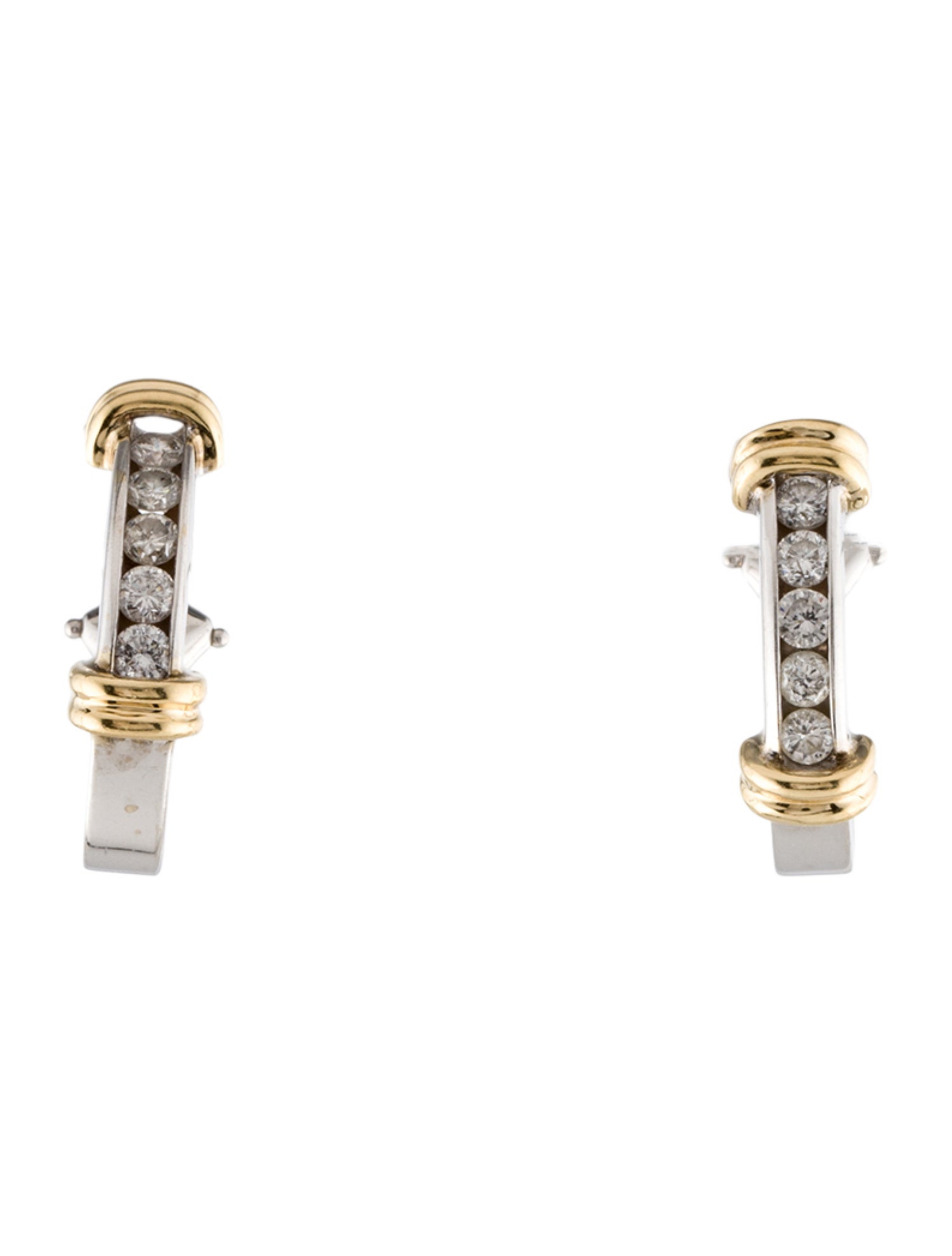 Earrings 14K Diamond Hoop Earclips