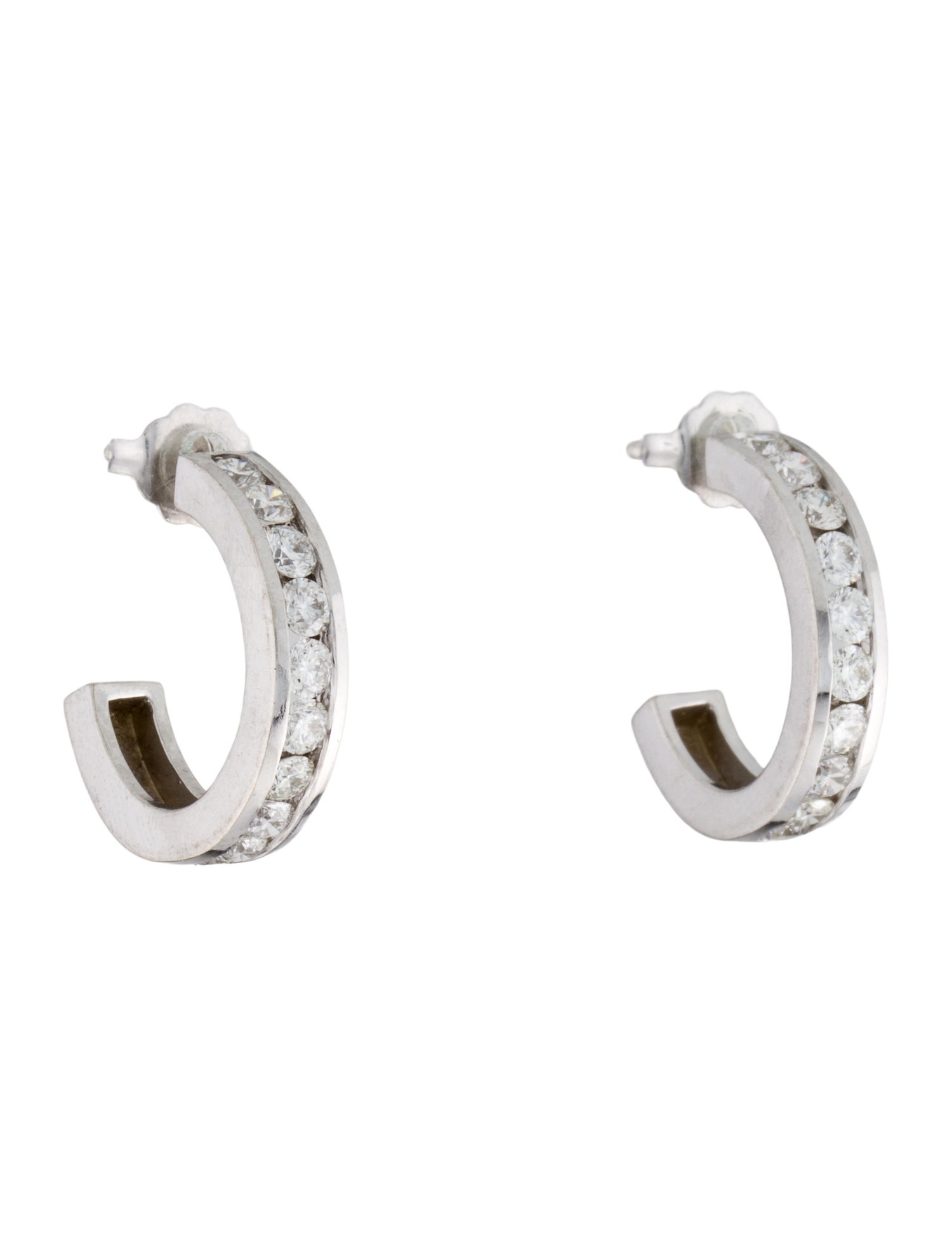 Earrings 14K 1.20ctw Diamond Hoop