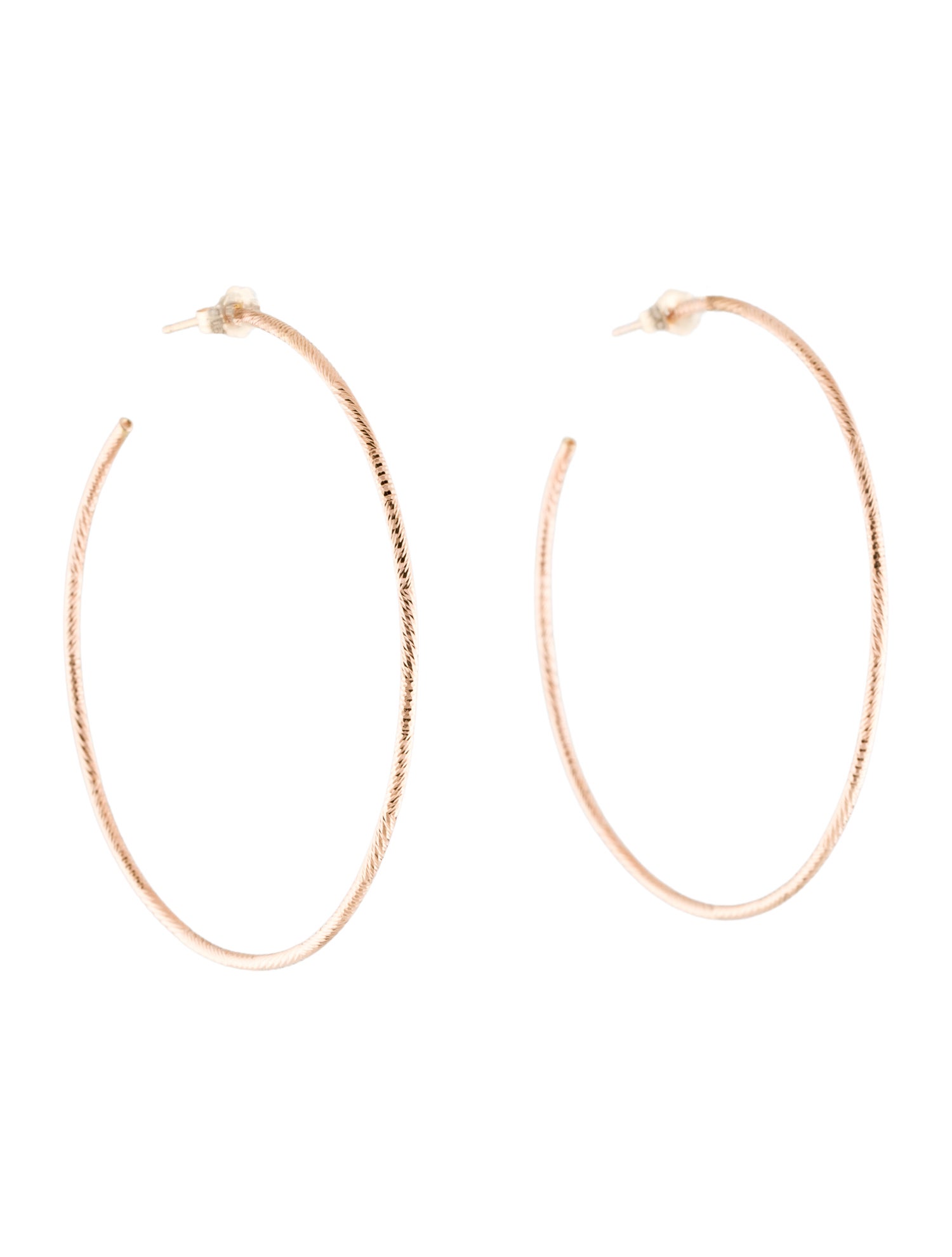Earrings 14K Textured Hoop Earrings