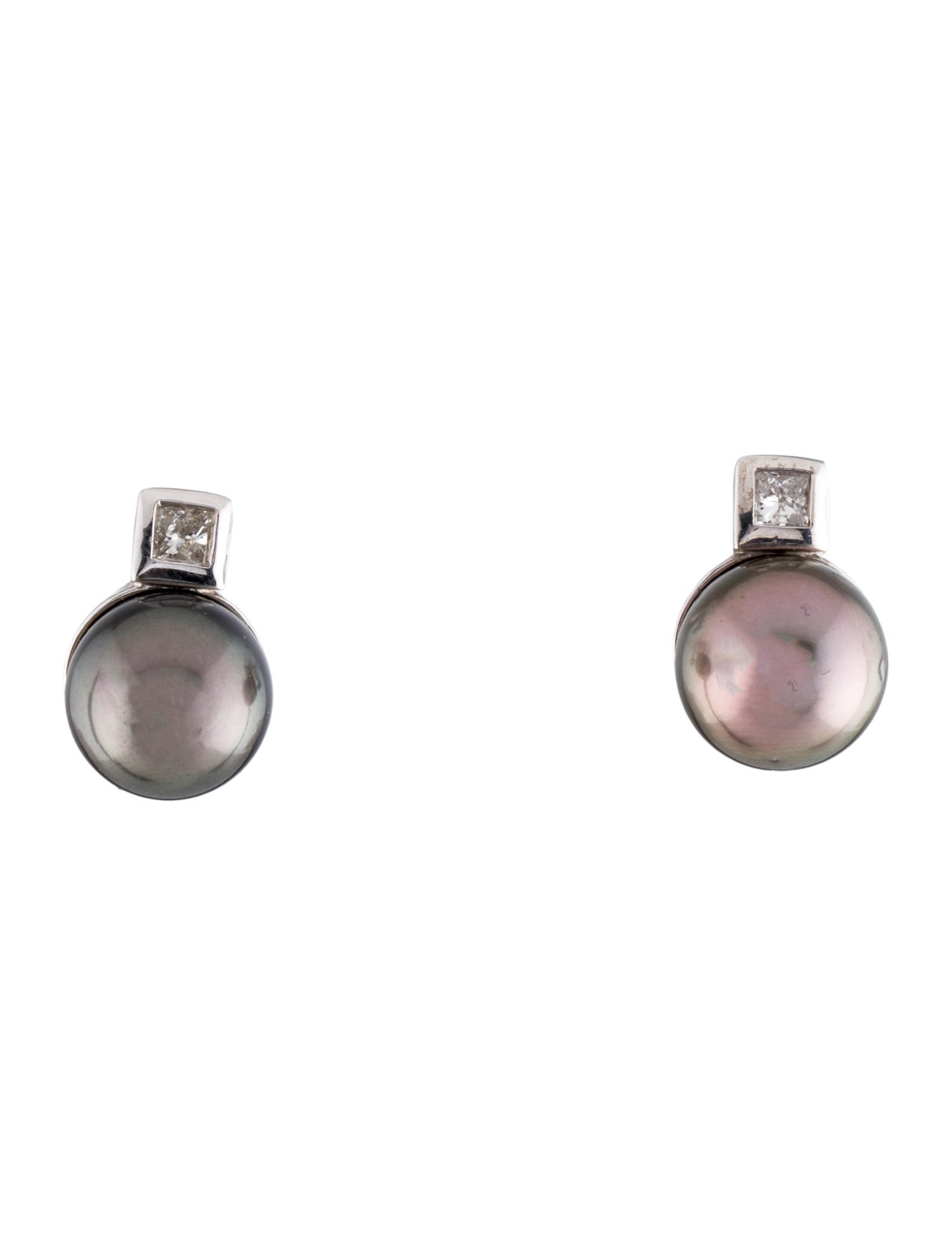 Earrings 18K Pearl & Diamond Earclips