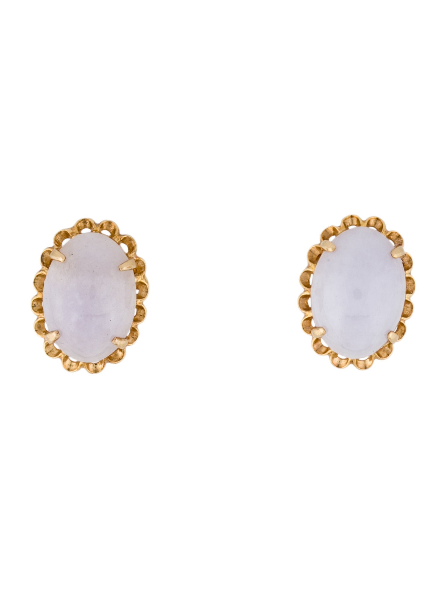 Earrings 14K Jadeite Stud