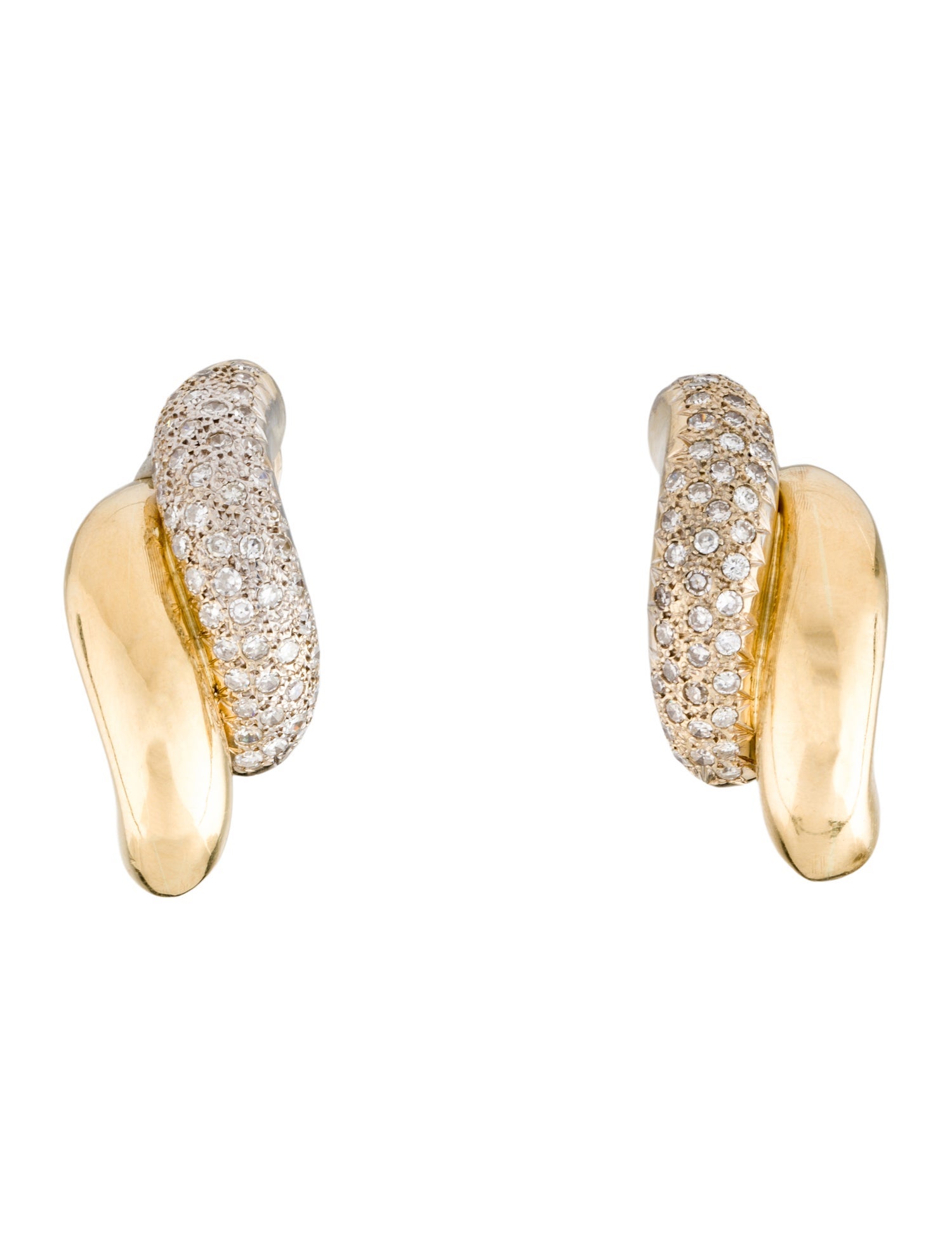Earrings 18K 2.05ctw Diamond Clip-On