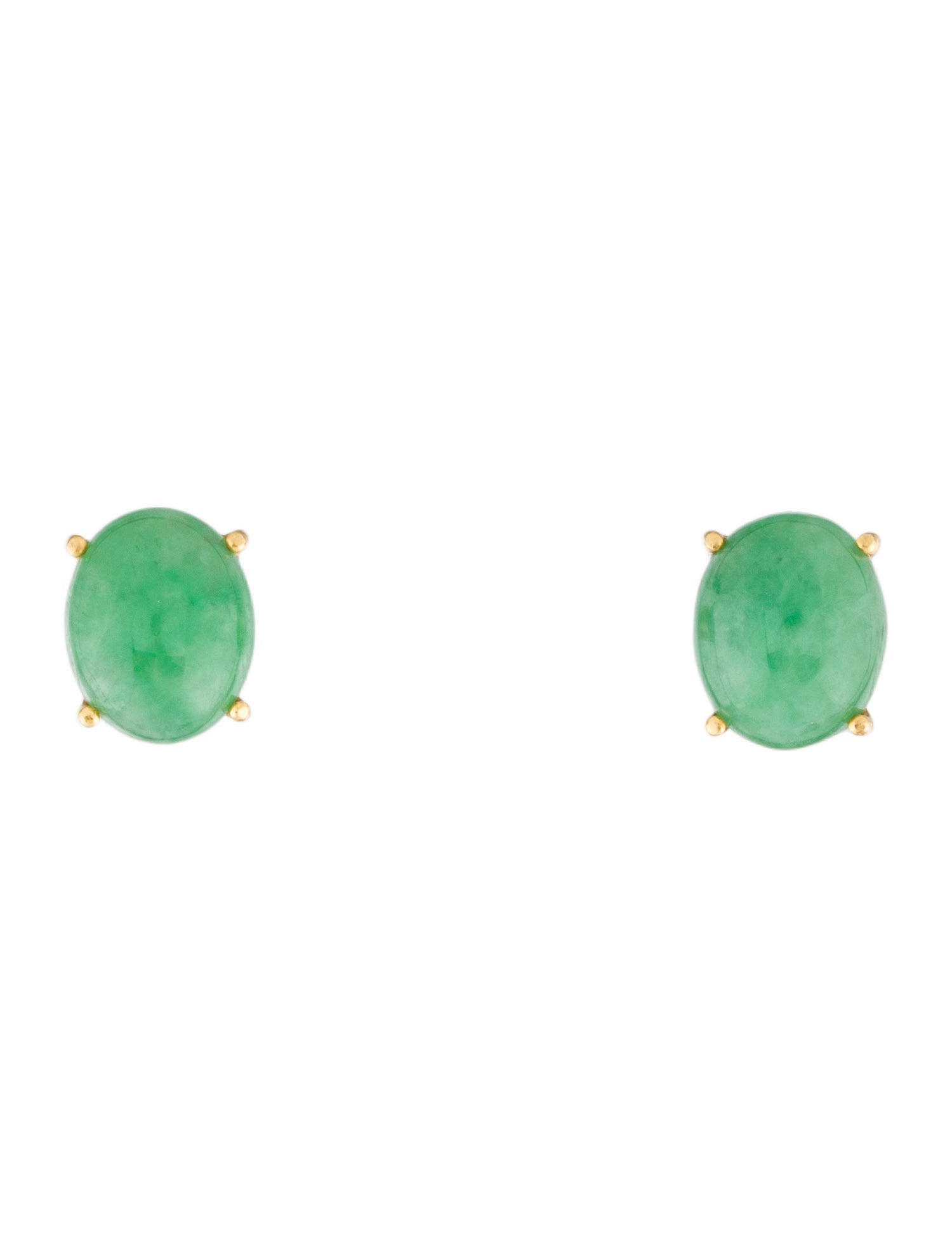 Earrings 18K Dyed Jadeite Stud