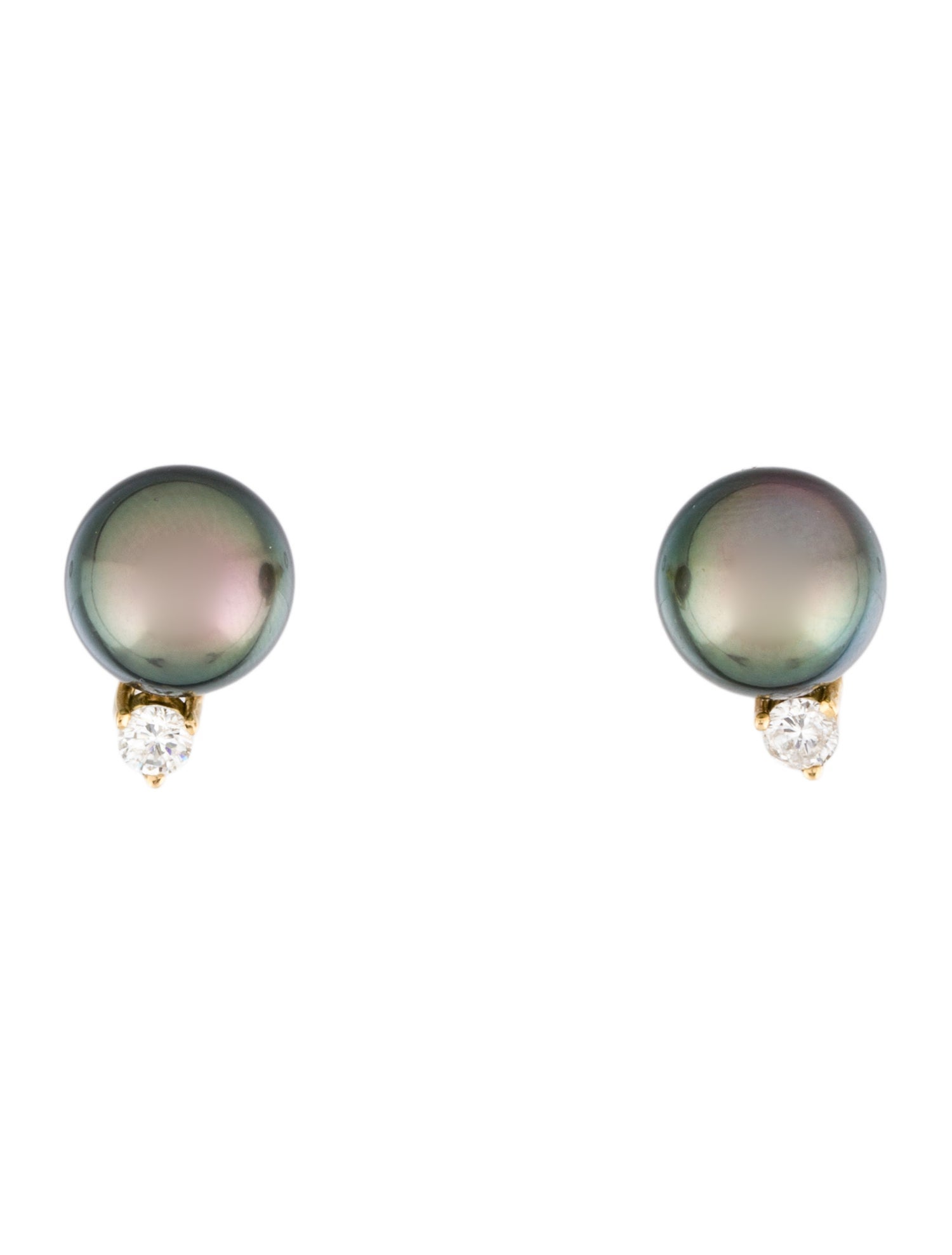 Earrings 18K Pearl & Diamond Stud