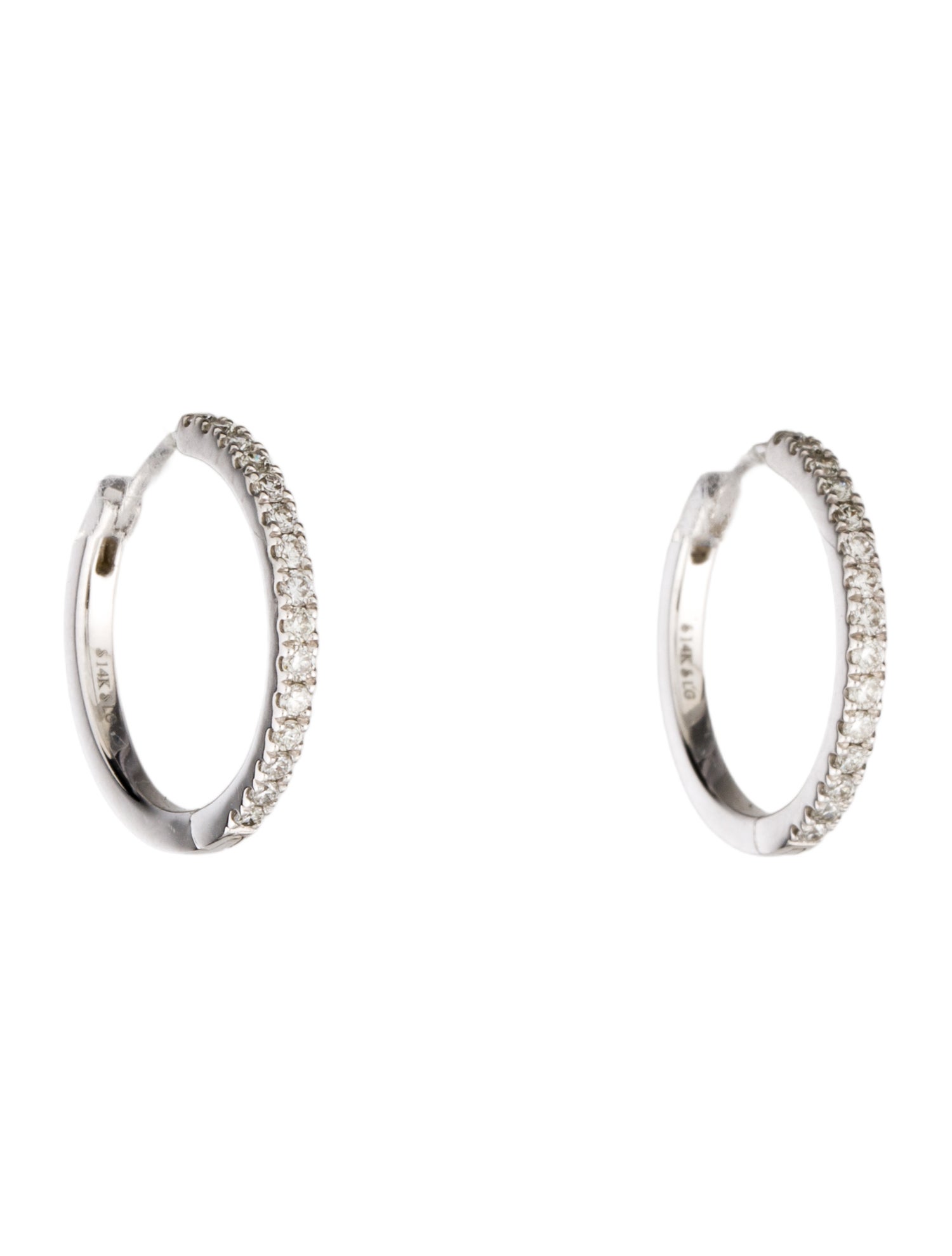 Earrings 14K Lab-Grown Diamond Hoop