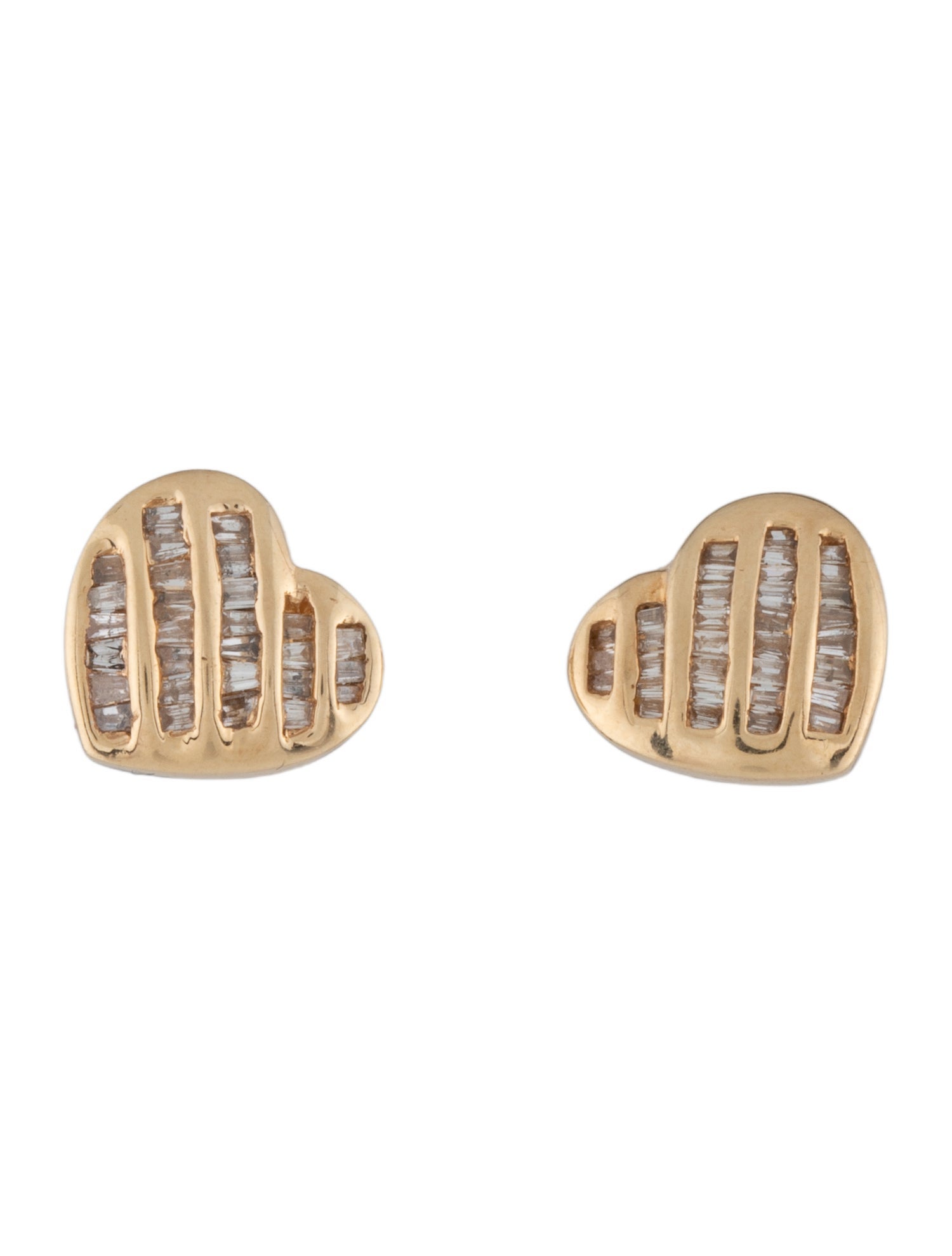 Earrings 14K Diamond Heart Stud