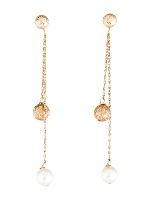 Earrings 10K Pearl Drop Earrings