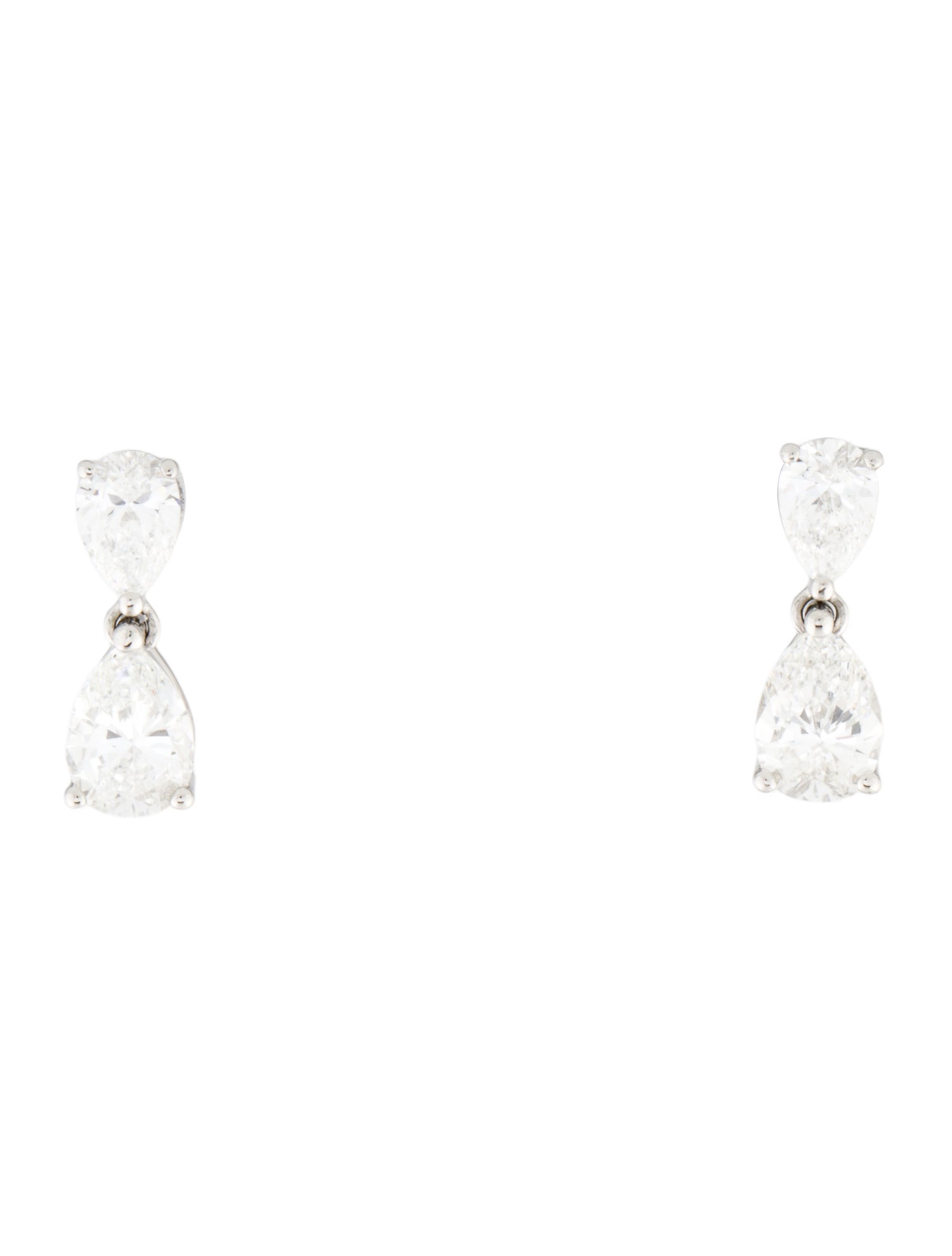 Earrings Platinum 2.11ctw Lab-Grown Diamond Drop Earrings