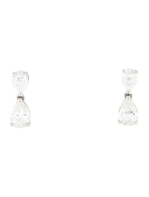 Earrings Platinum 2.11ctw Lab-Grown Diamond Drop Earrings