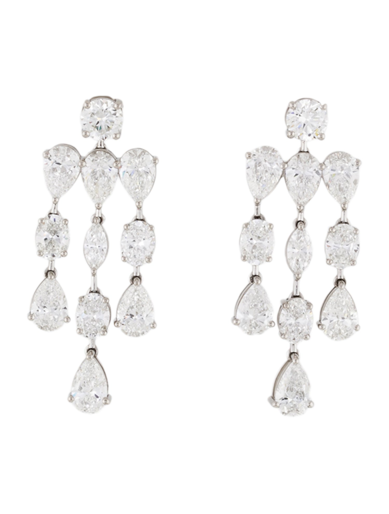 Earrings Platinum 9.83ctw Lab-Grown Diamond Drop