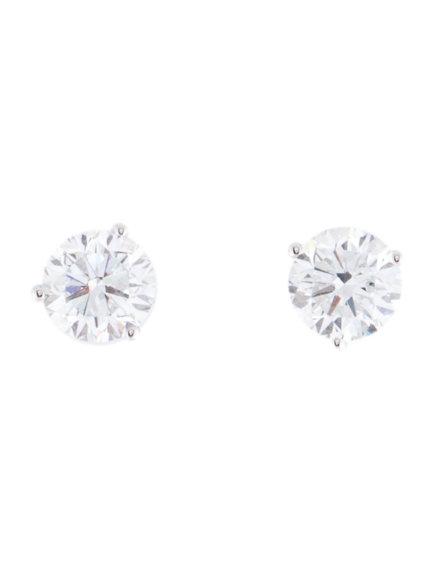 Earrings 14K 2.00ctw Lab-Grown Diamond Solitaire Stud