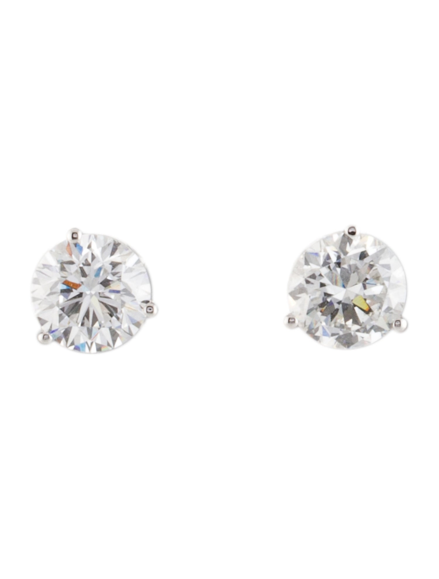 Earrings 14K 2.00ctw Lab-Grown Diamond Solitaire Stud