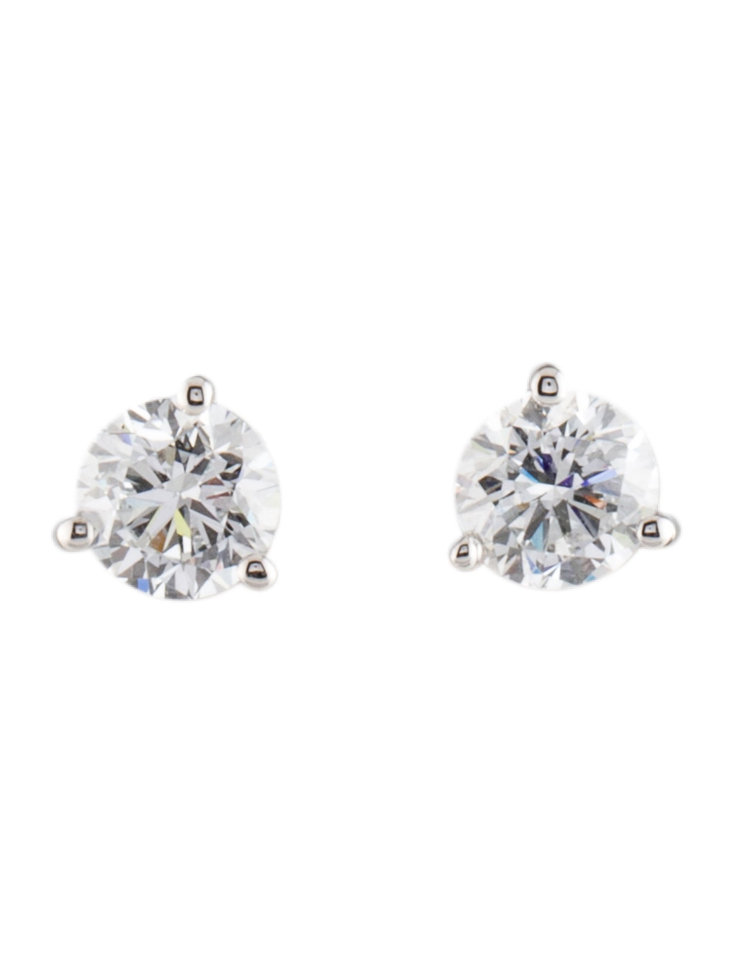 Earrings 14K 2.00ctw Lab-Grown Diamond Solitaire Stud
