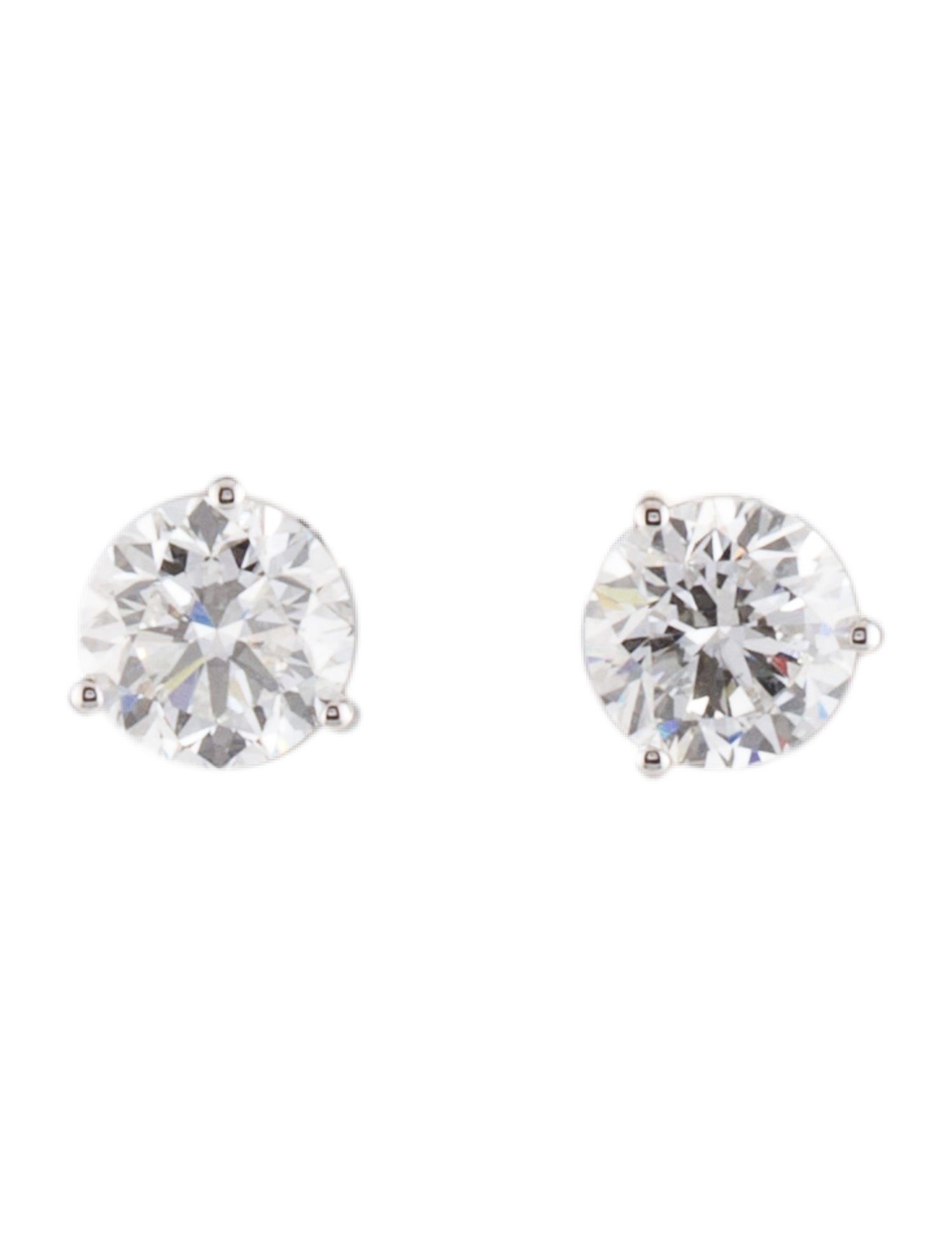 Earrings 14K 2.00ctw Lab-Grown Diamond Solitaire Stud