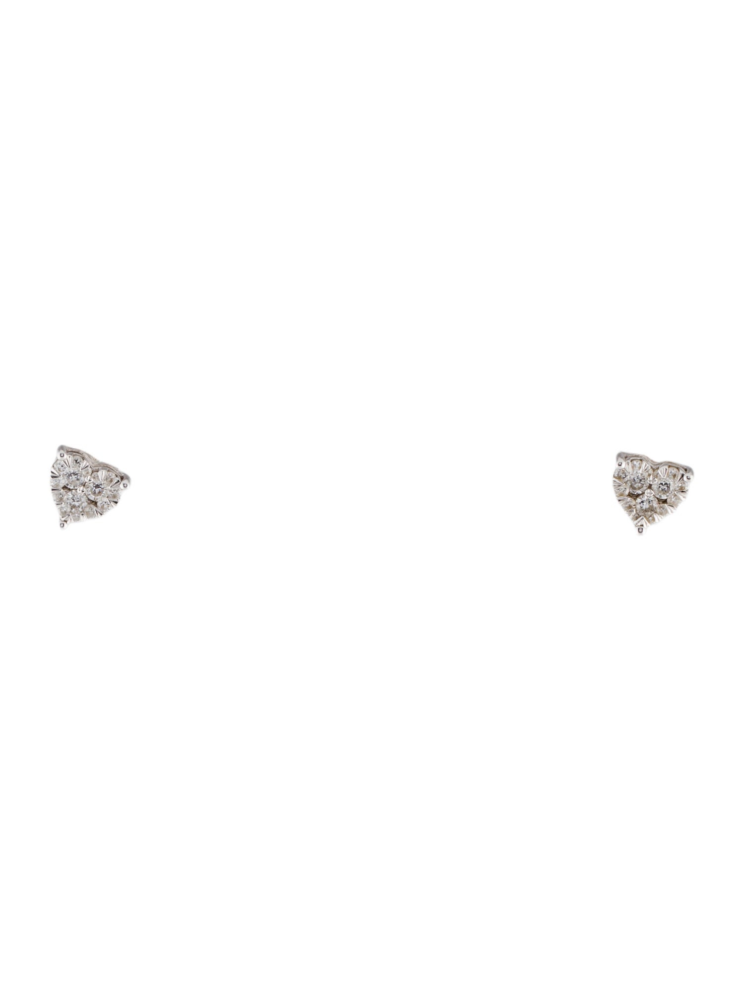 Earrings 14K Diamond Heart Stud