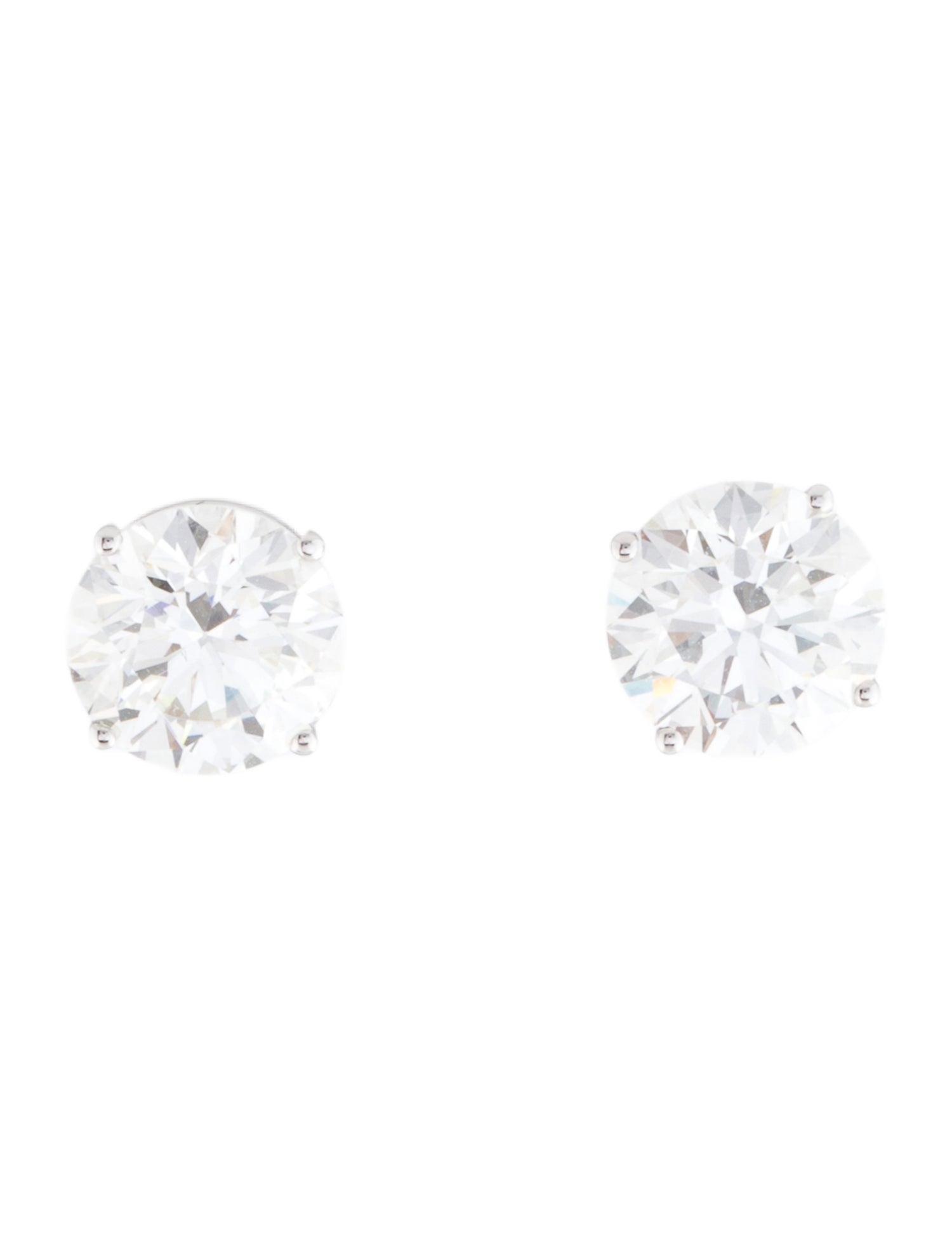 Earrings 14K 4.00ctw Lab-Grown Diamond Solitaire Stud