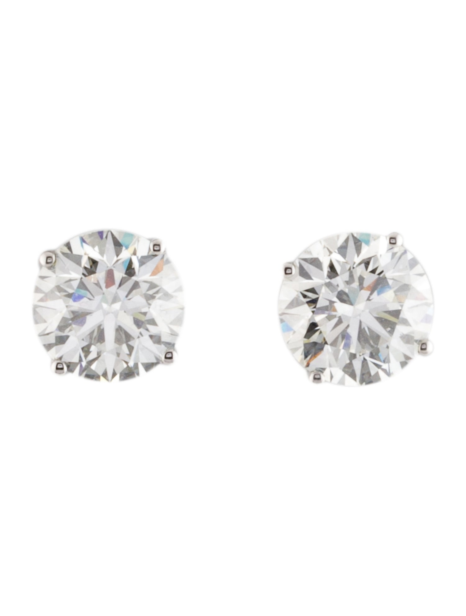 Earrings 14K 4.00ctw Lab-Grown Diamond Solitaire Stud
