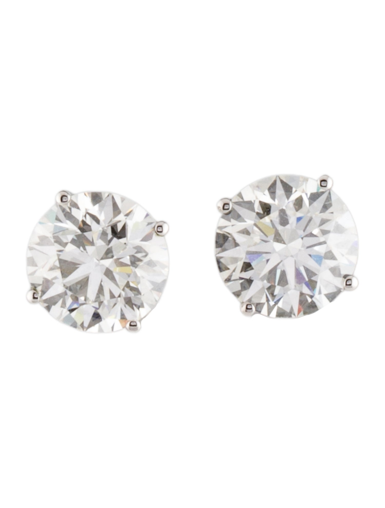 Earrings 14K 4.00ctw Lab-Grown Diamond Solitaire Stud