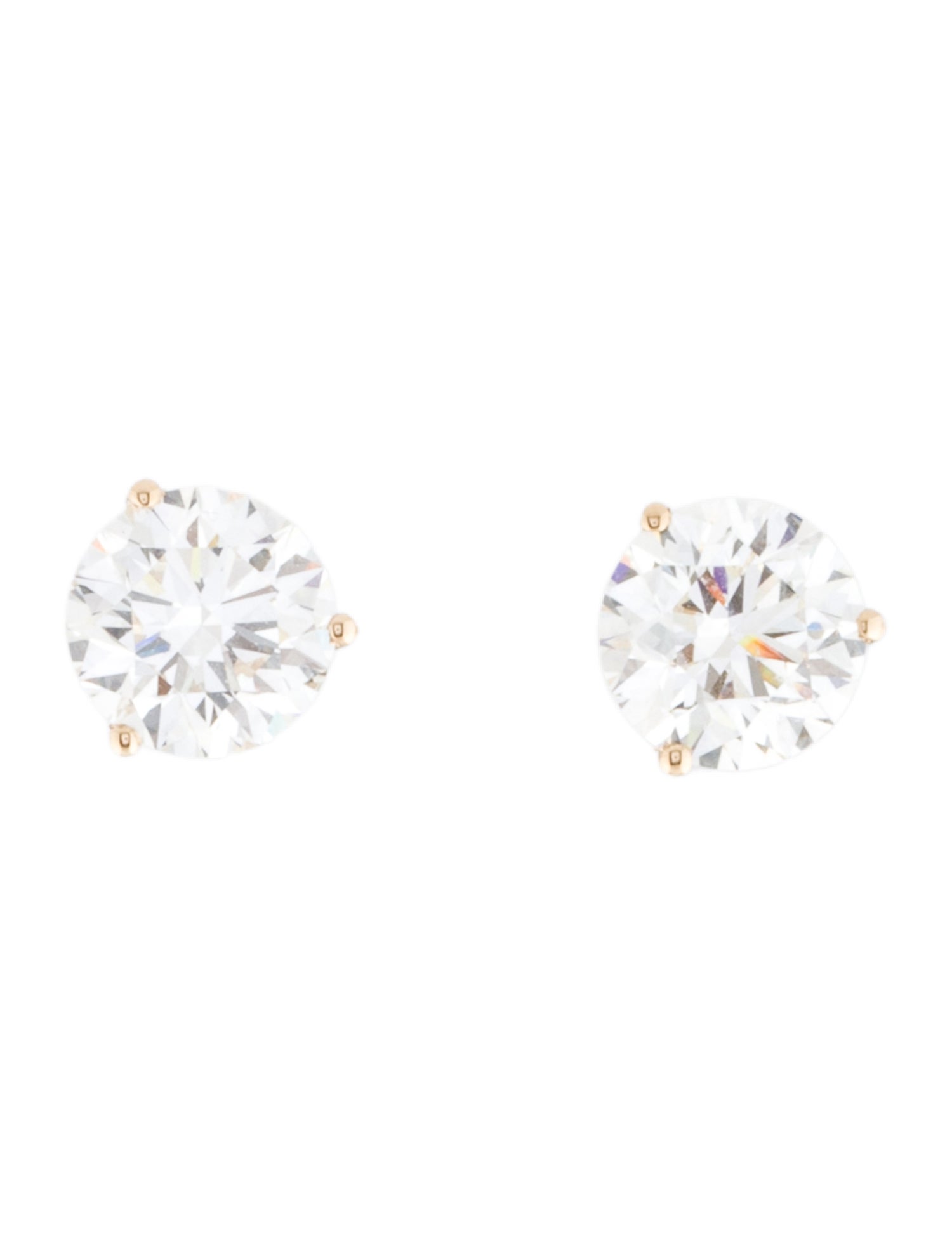 Earrings 14K 4.00ctw Lab-Grown Diamond Solitaire Stud