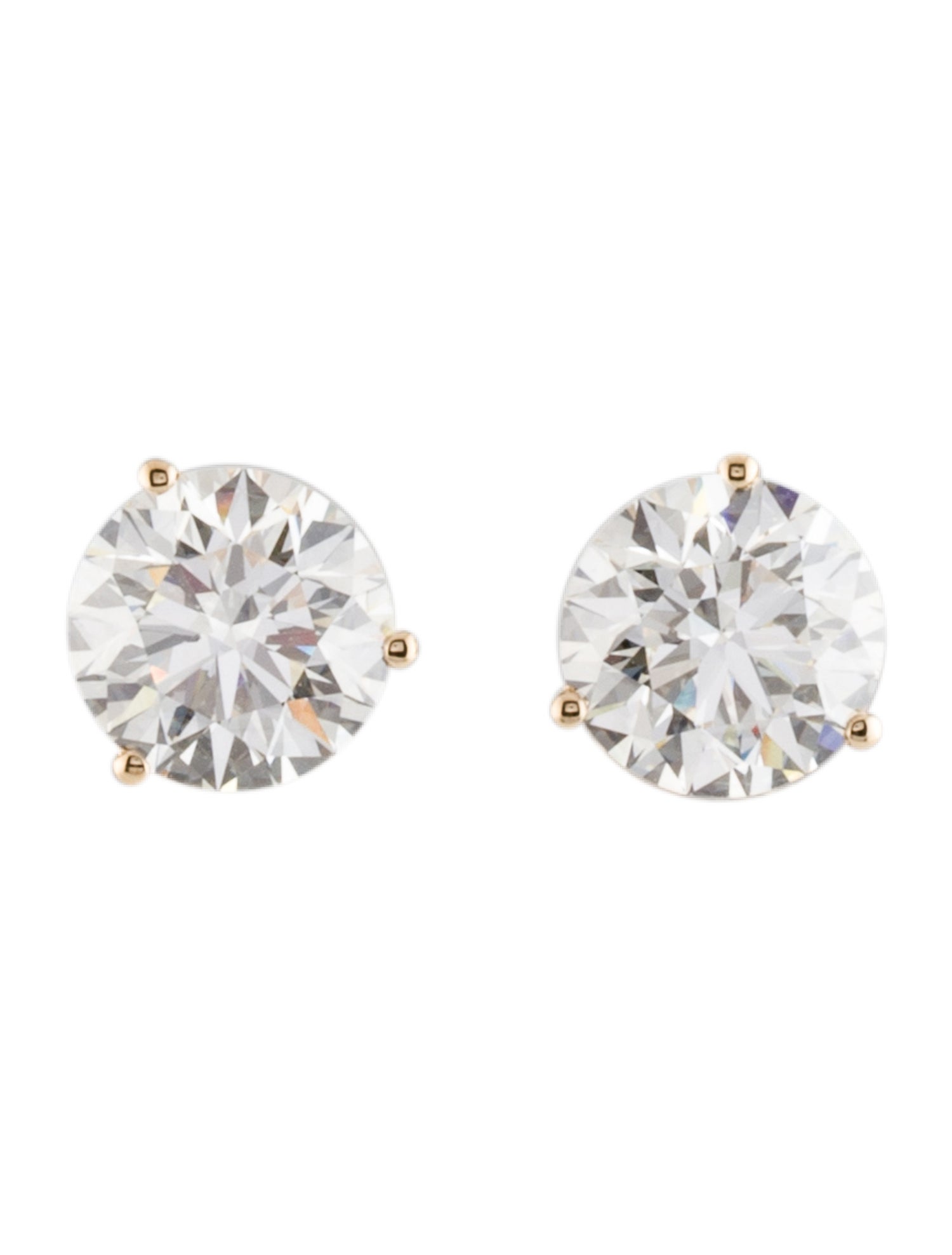 Earrings 14K 4.00ctw Lab-Grown Diamond Solitaire Stud