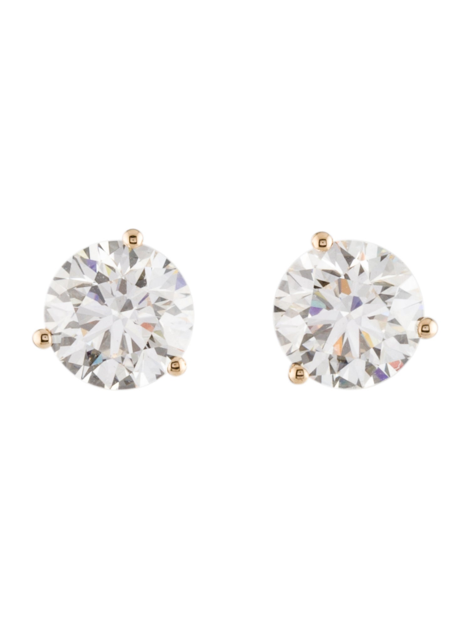 Earrings 14K 4.00ctw Lab-Grown Diamond Solitaire Stud