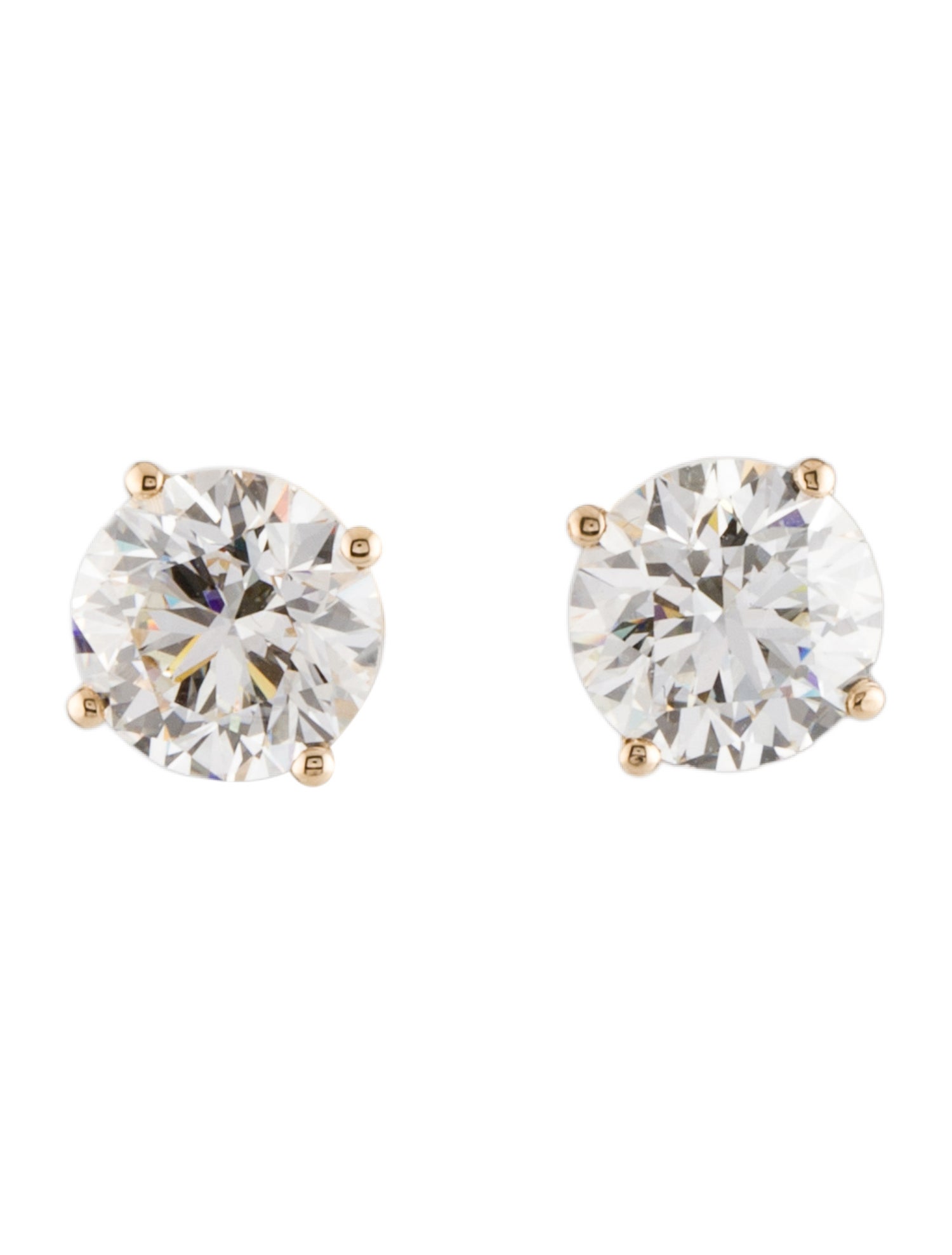 Earrings 14K 4.00ctw Lab-Grown Diamond Solitaire Stud