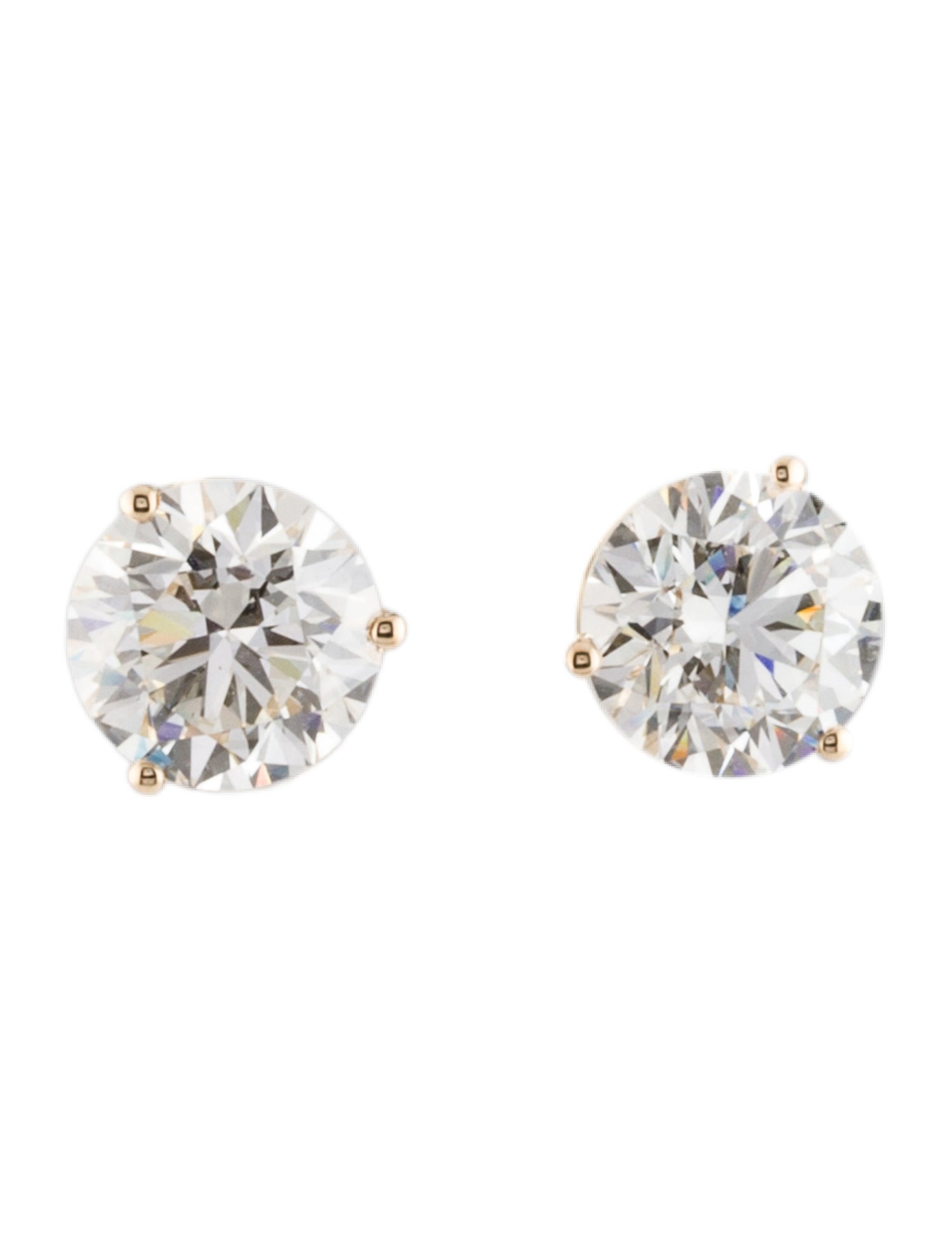 Earrings 14K 4.00ctw Lab-Grown Diamond Solitaire Stud