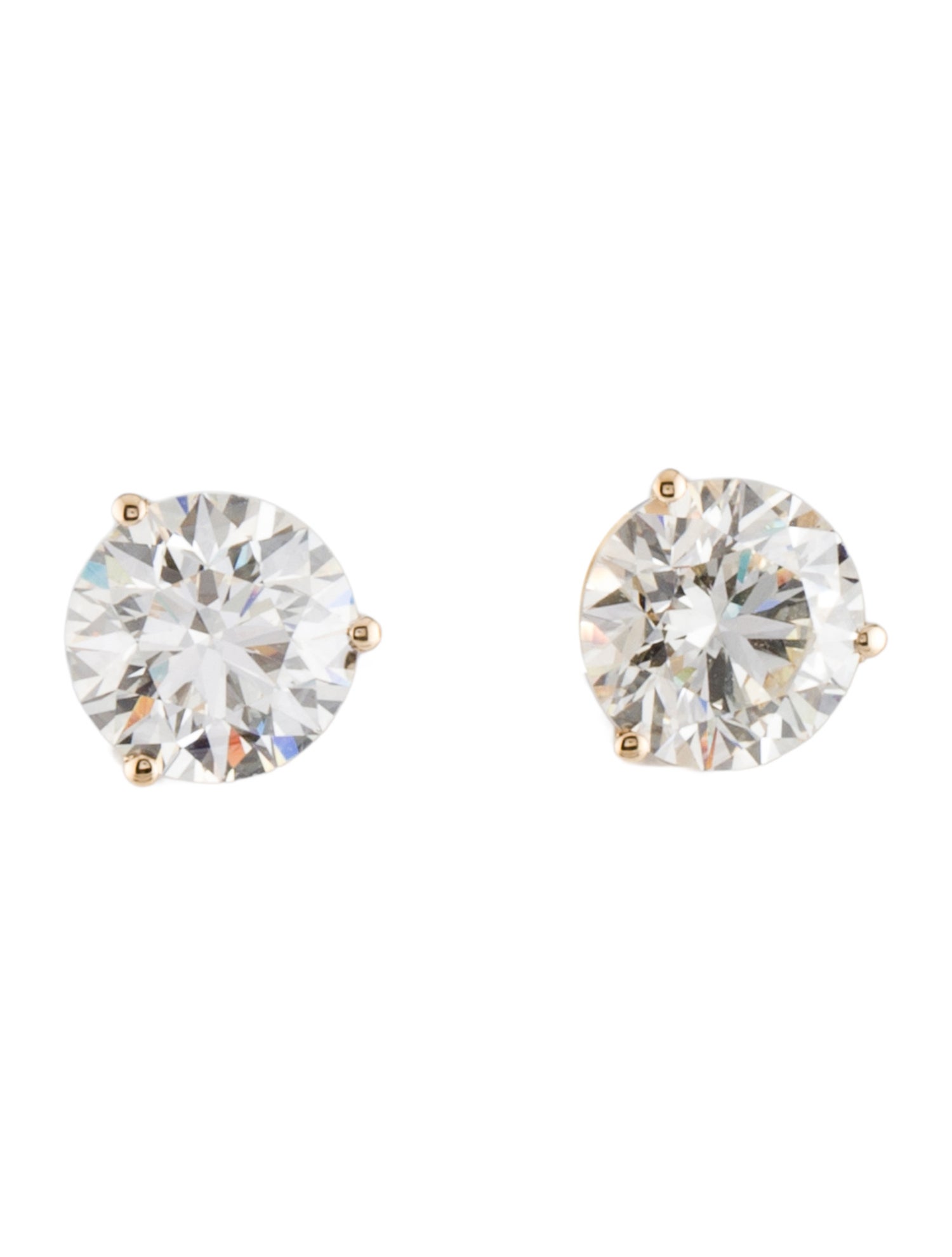 Earrings 14K 4.00ctw Lab-Grown Diamond Solitaire Stud