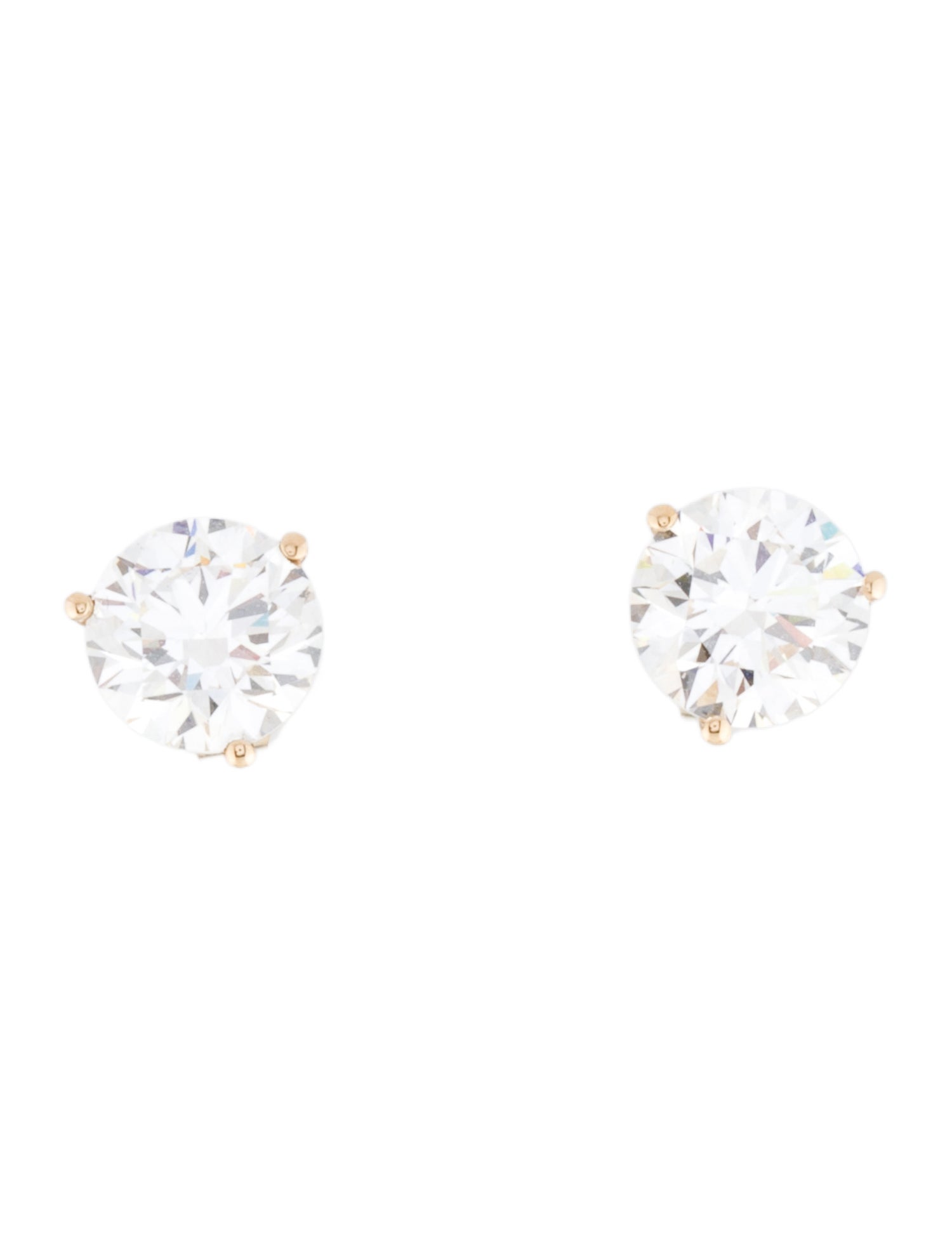 Earrings 14K 3.00ctw Lab-Grown Diamond Solitaire Stud