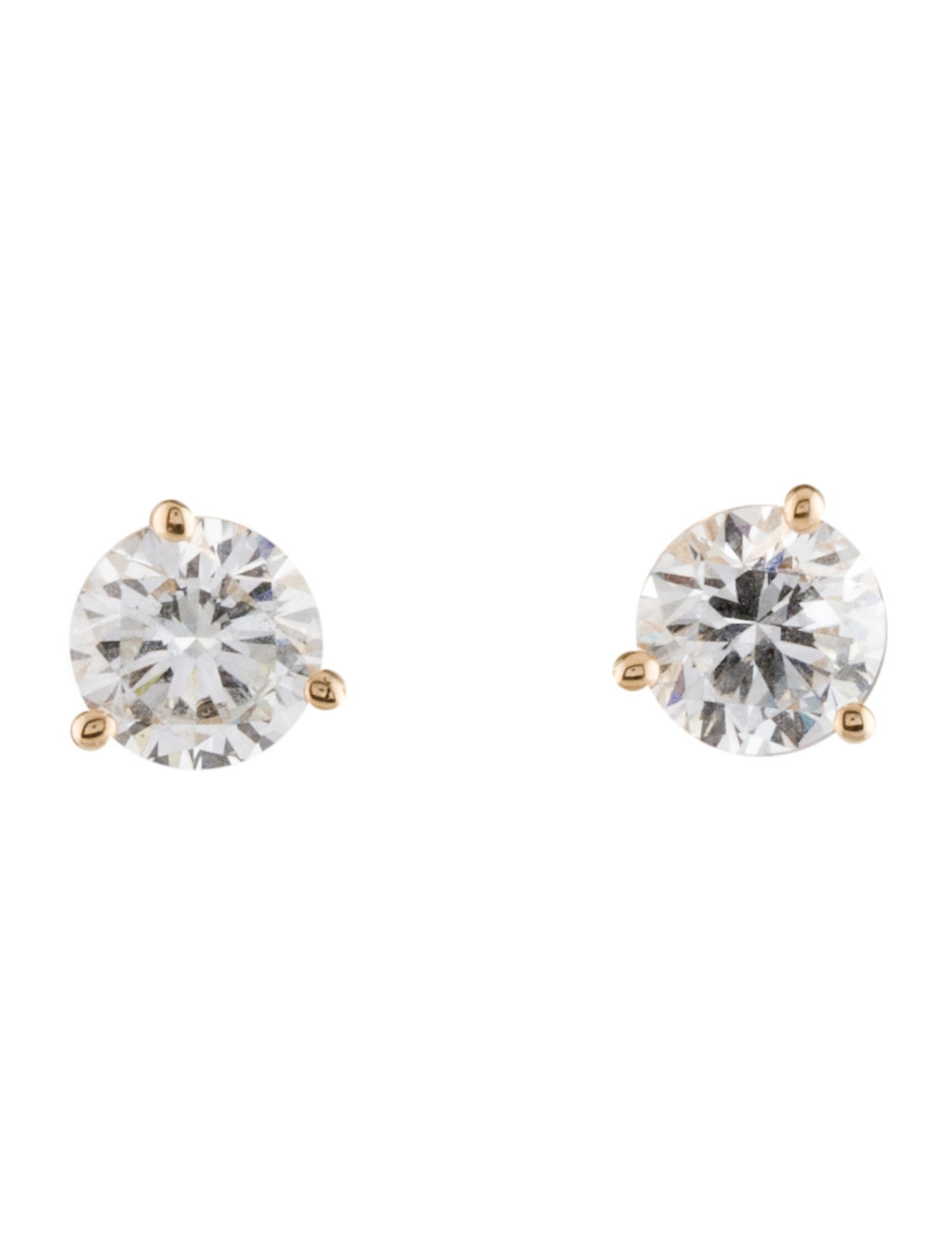 Earrings 14K 1.50ctw Lab-Grown Diamond Solitaire Stud