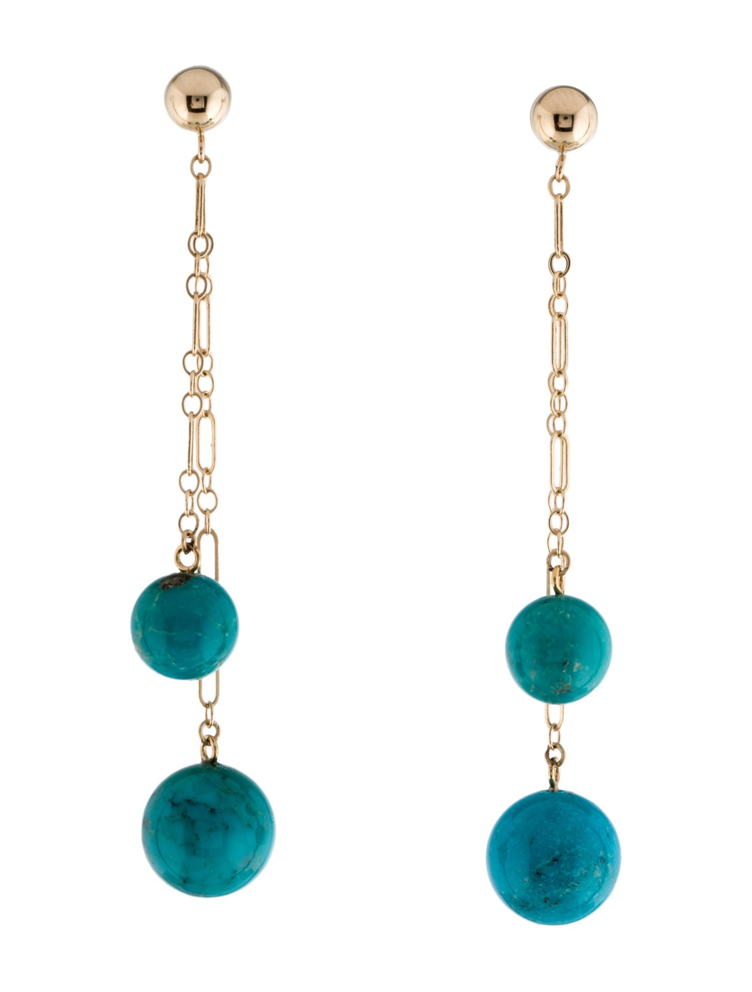 Earrings 14K Turquoise Drop Earrings